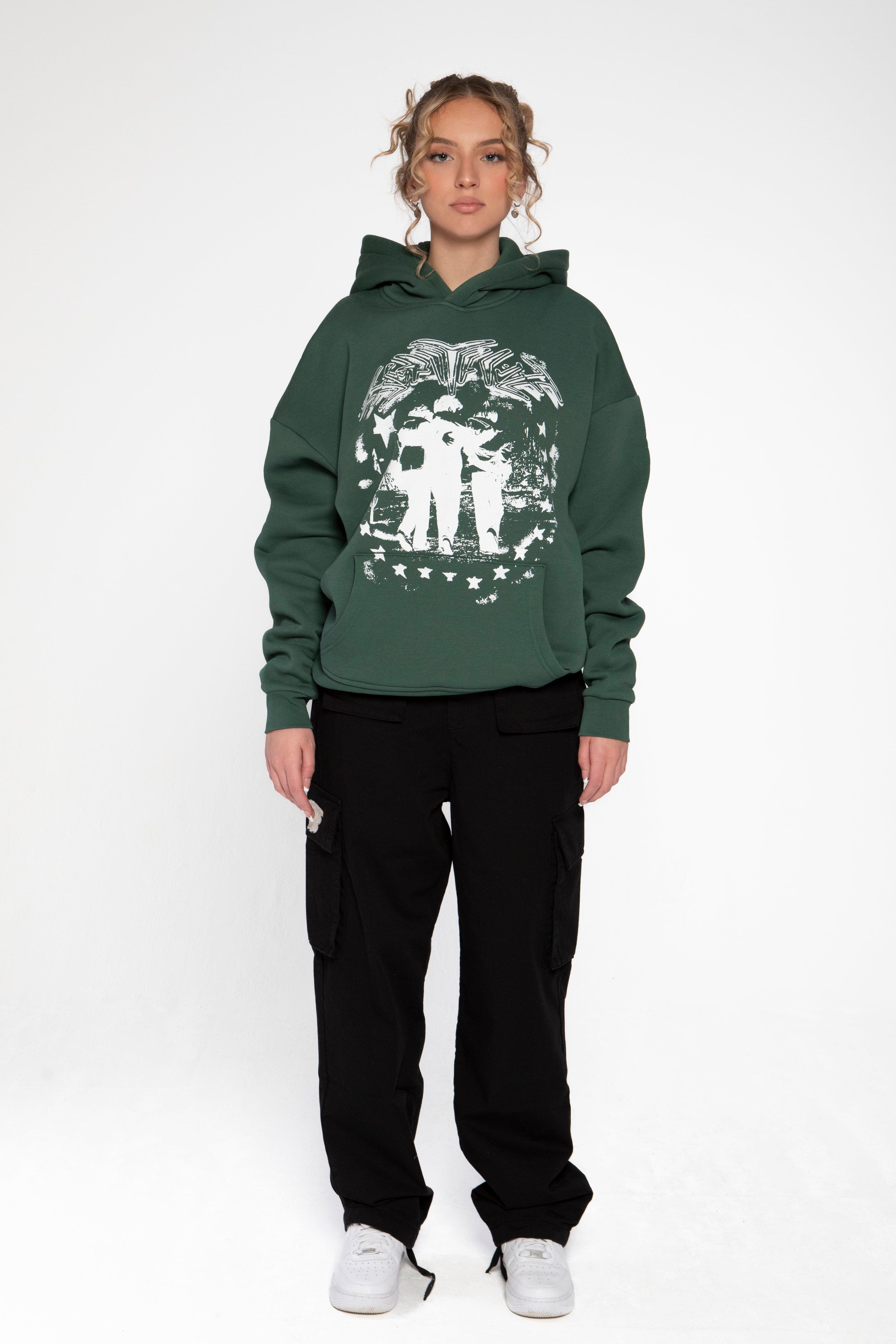 PEOPLE HOODIE DARK GREEN