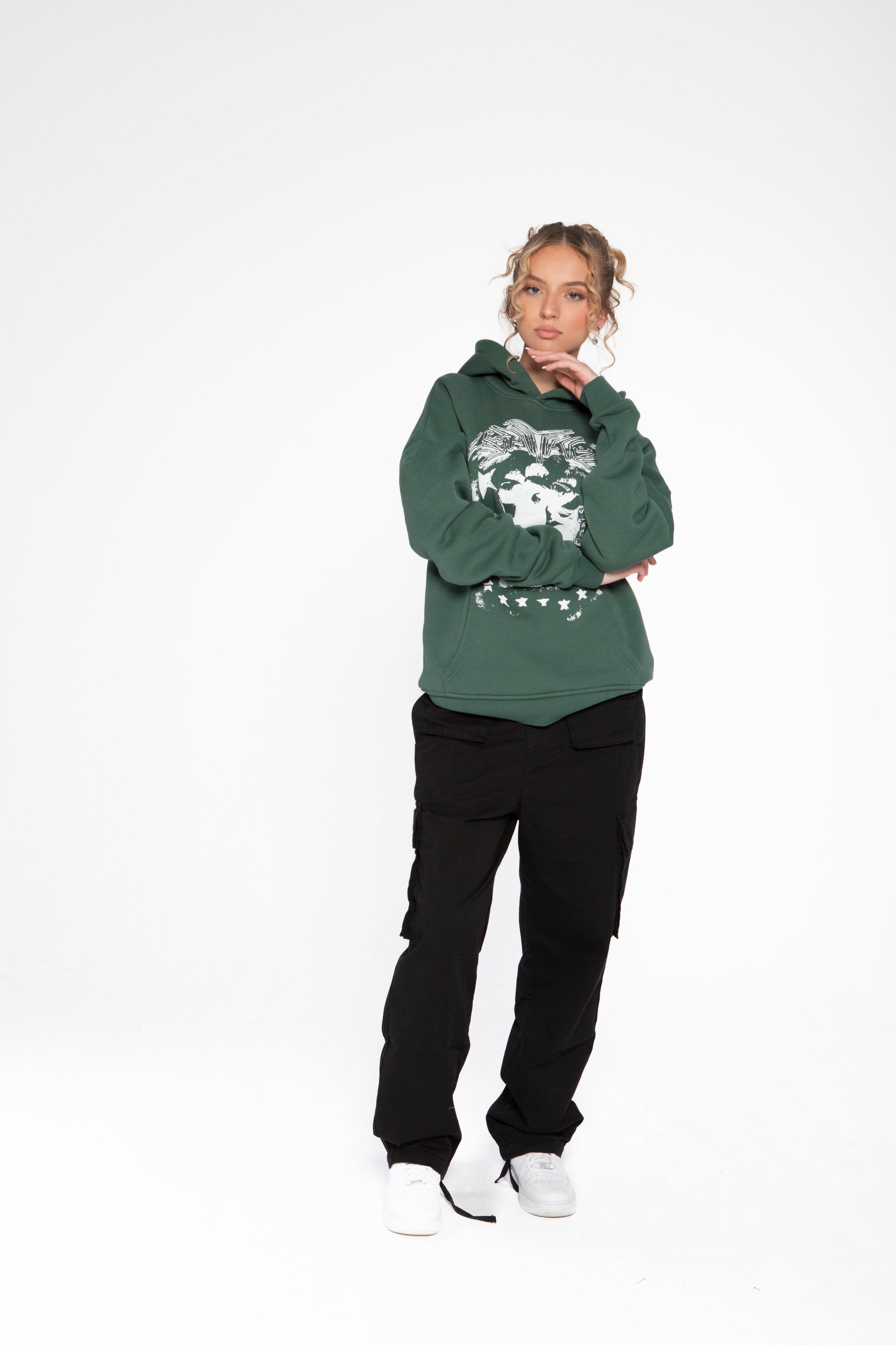 PEOPLE HOODIE DARK GREEN