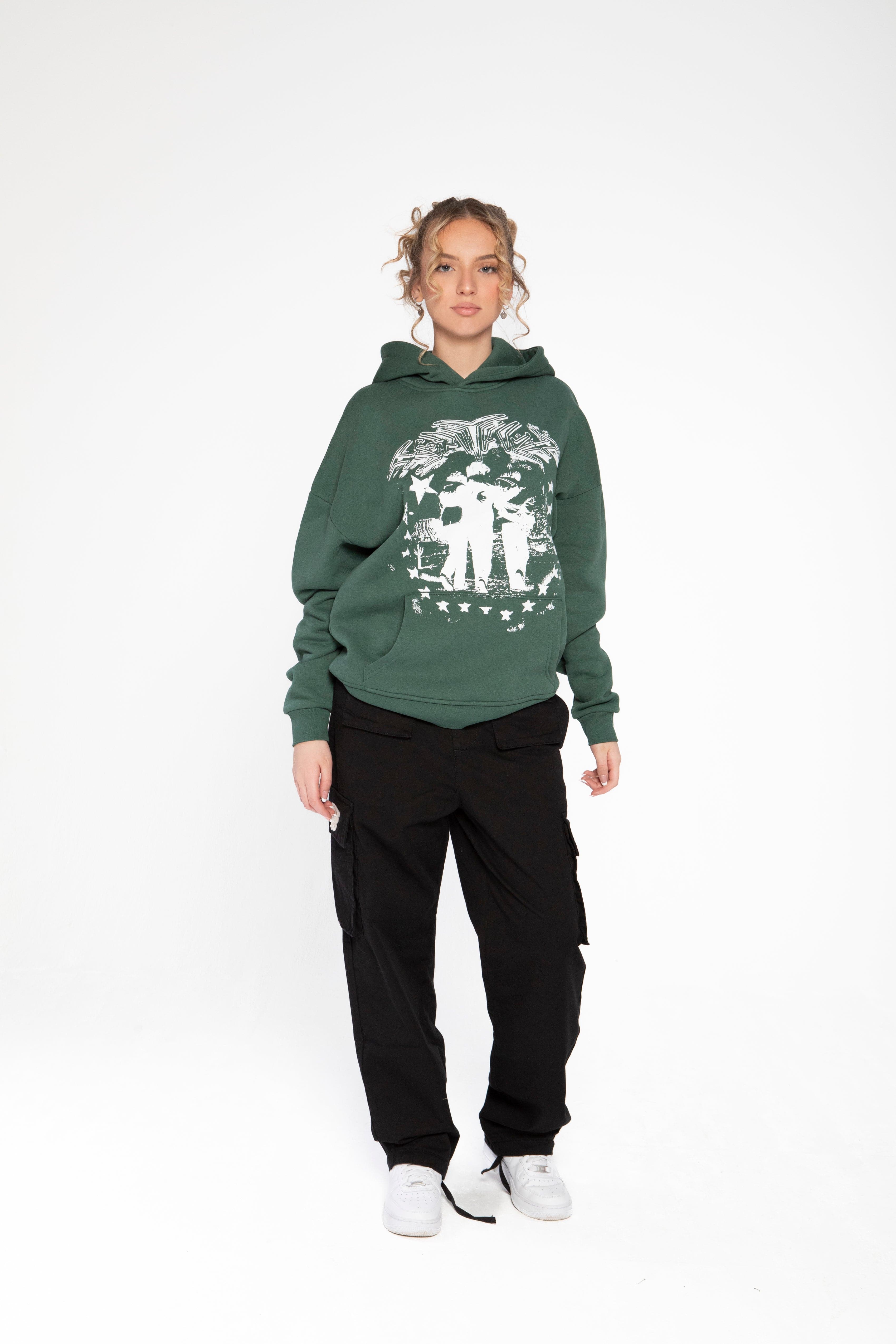 PEOPLE HOODIE DARK GREEN