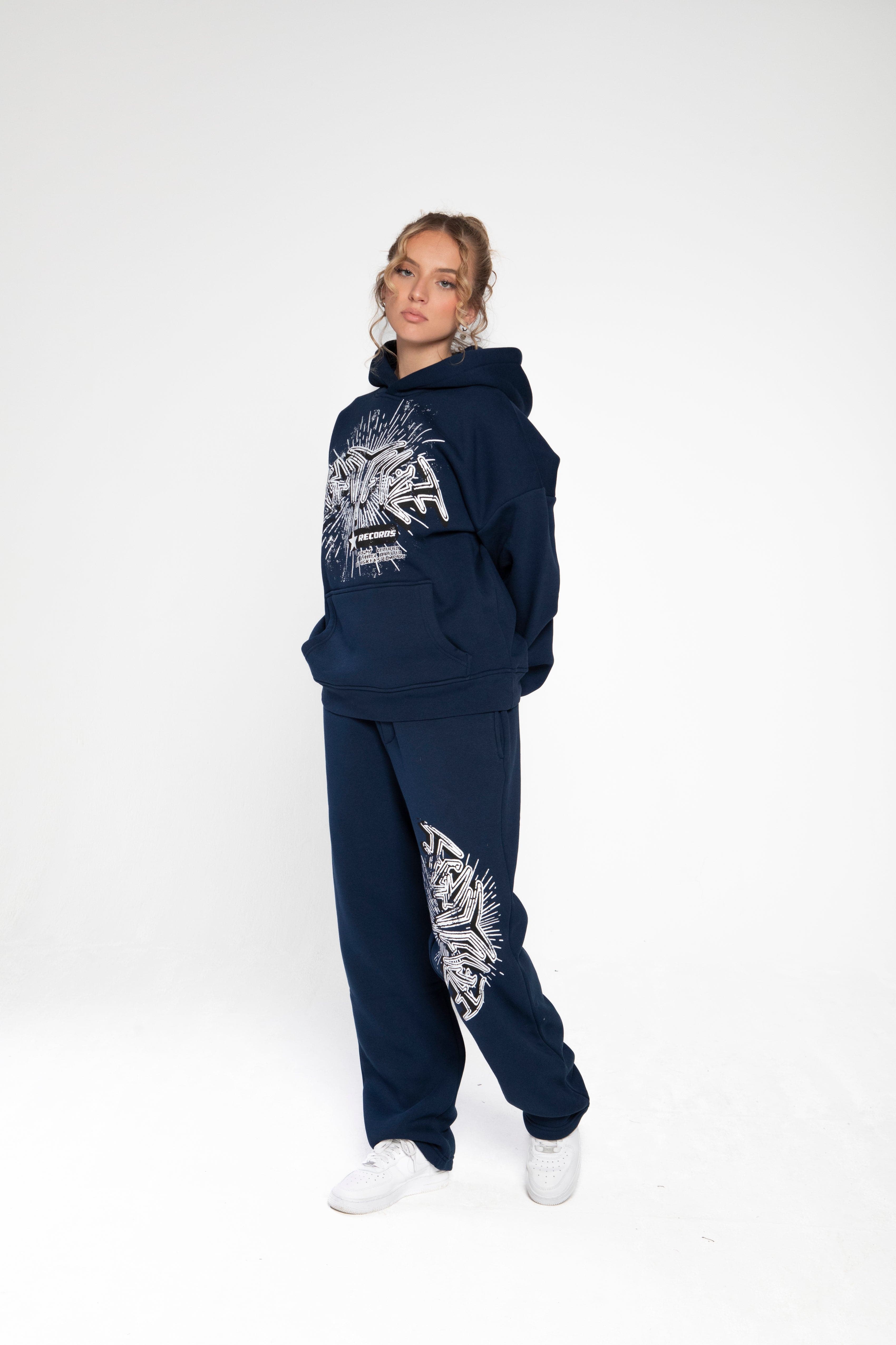 RECORDS SWEATPANTS NAVY