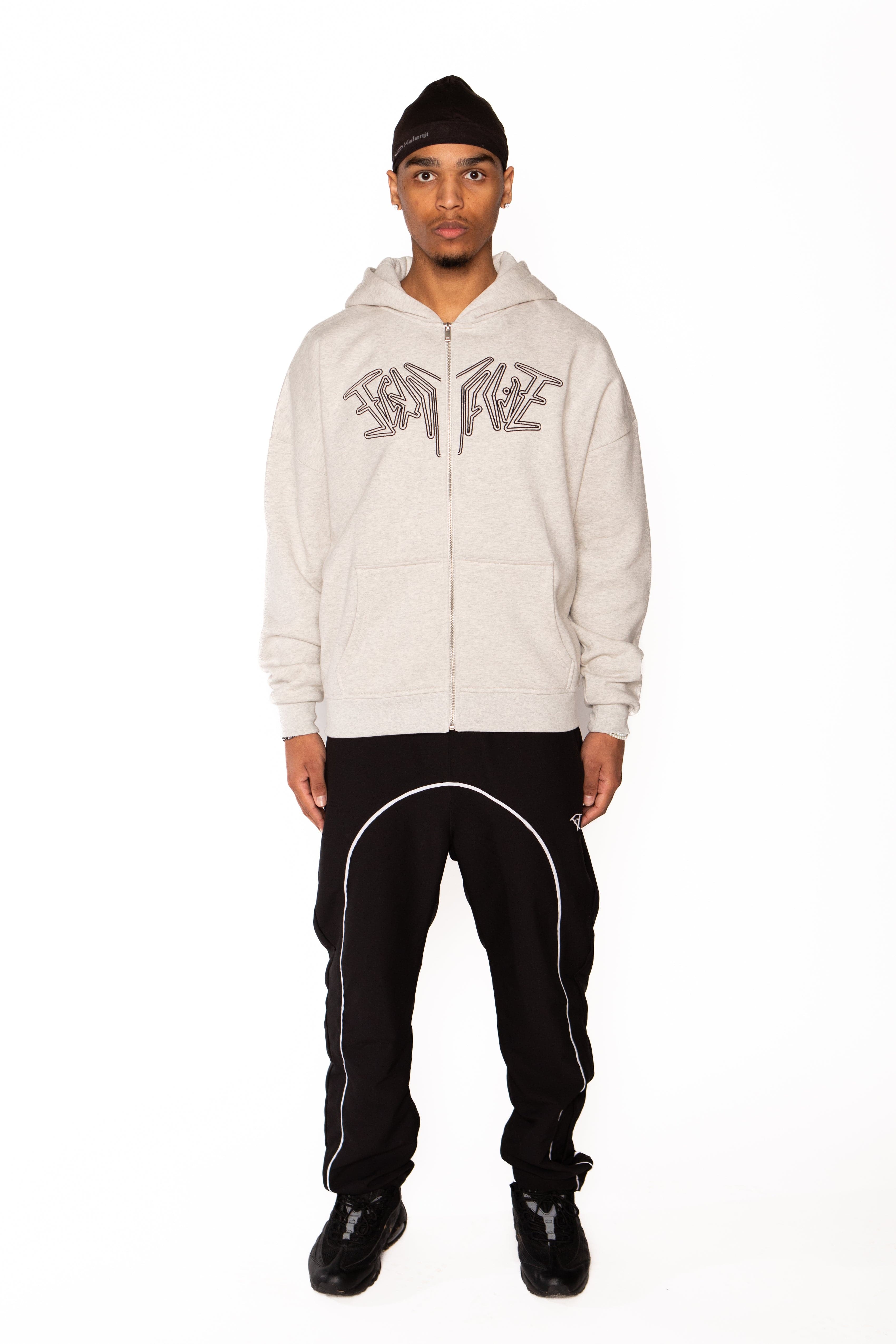 ZIP HOODIE GREY MELANGE