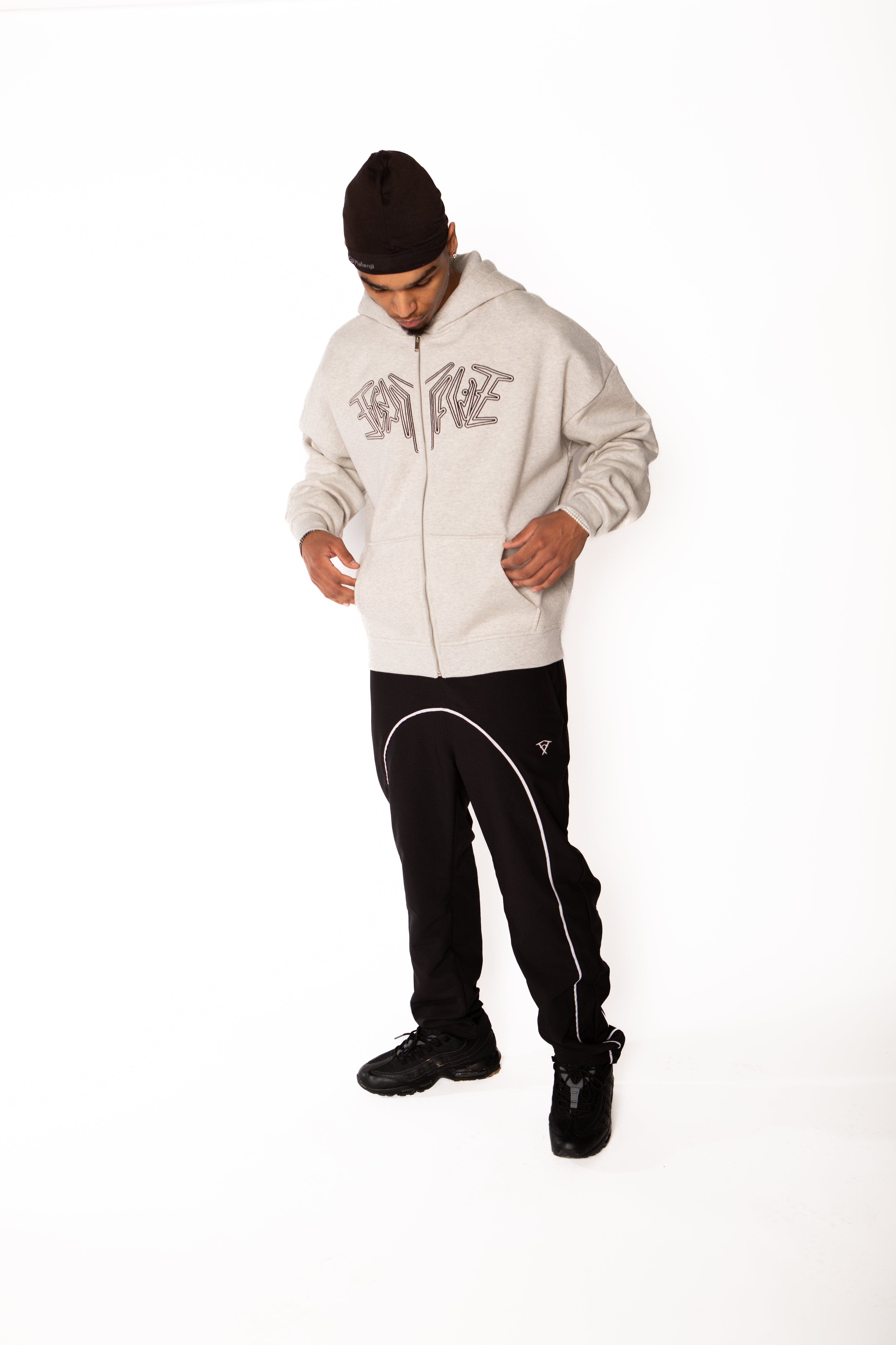 ZIP HOODIE GREY MELANGE
