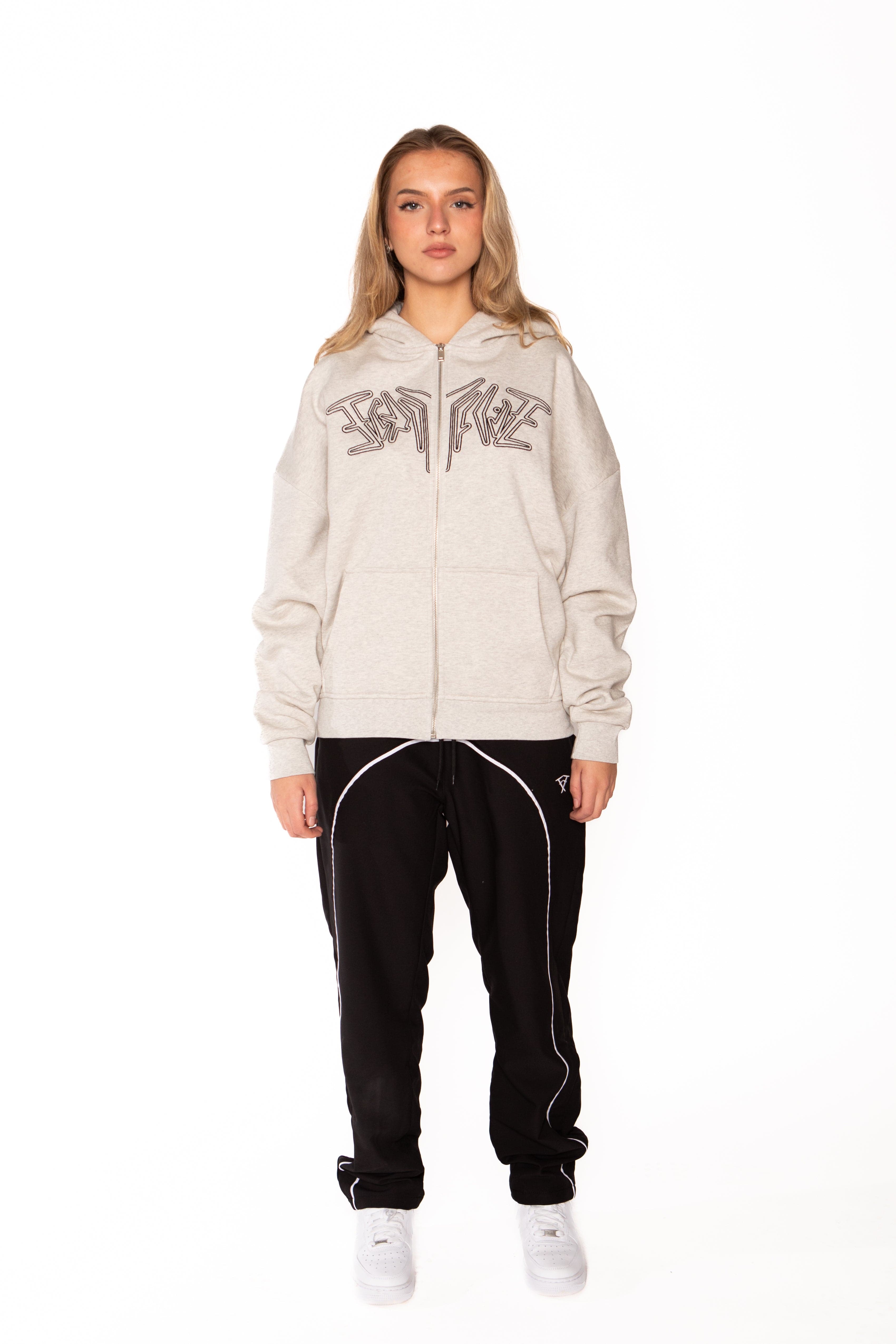 ZIP HOODIE GREY MELANGE