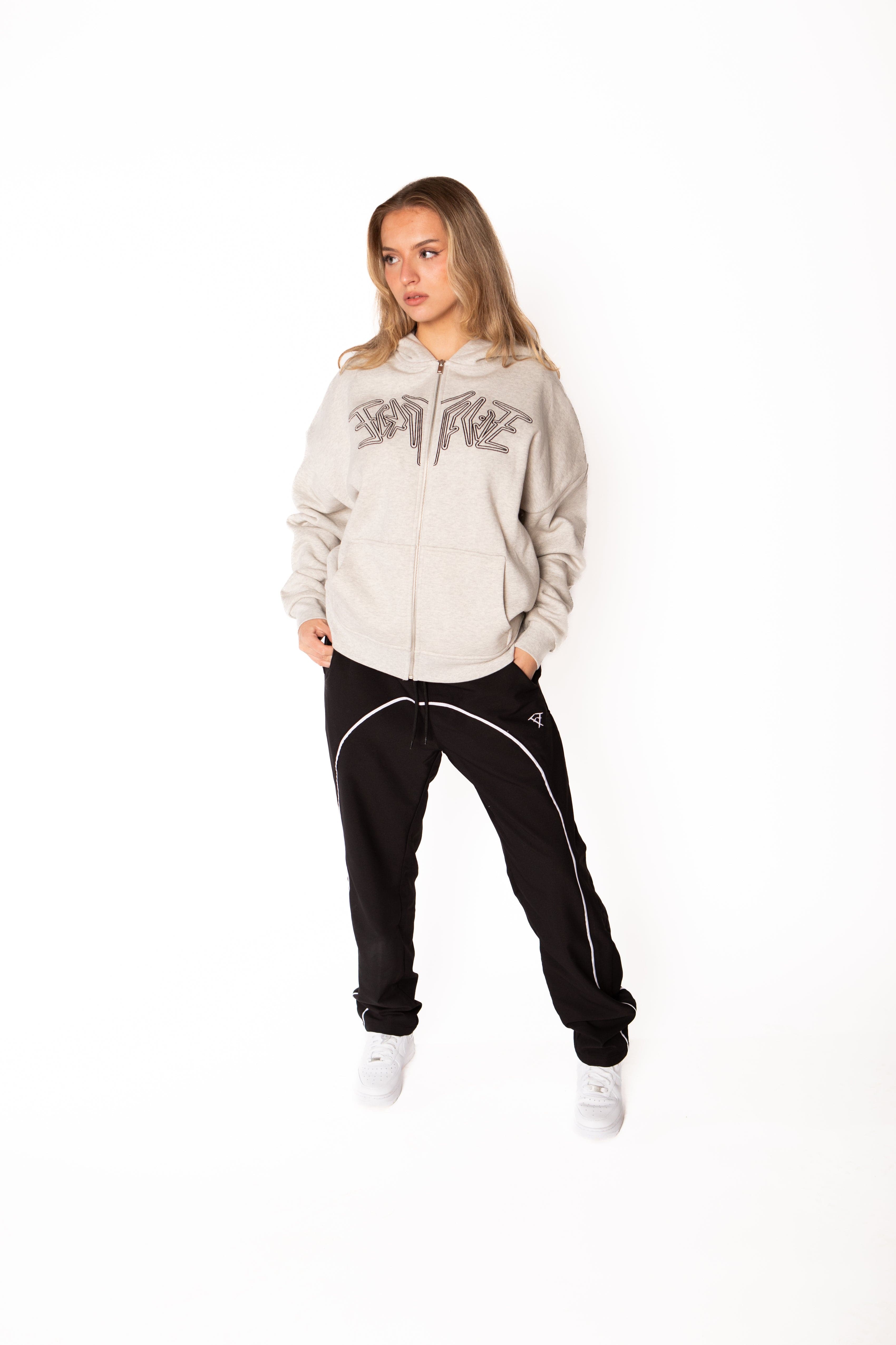 ZIP HOODIE GREY MELANGE