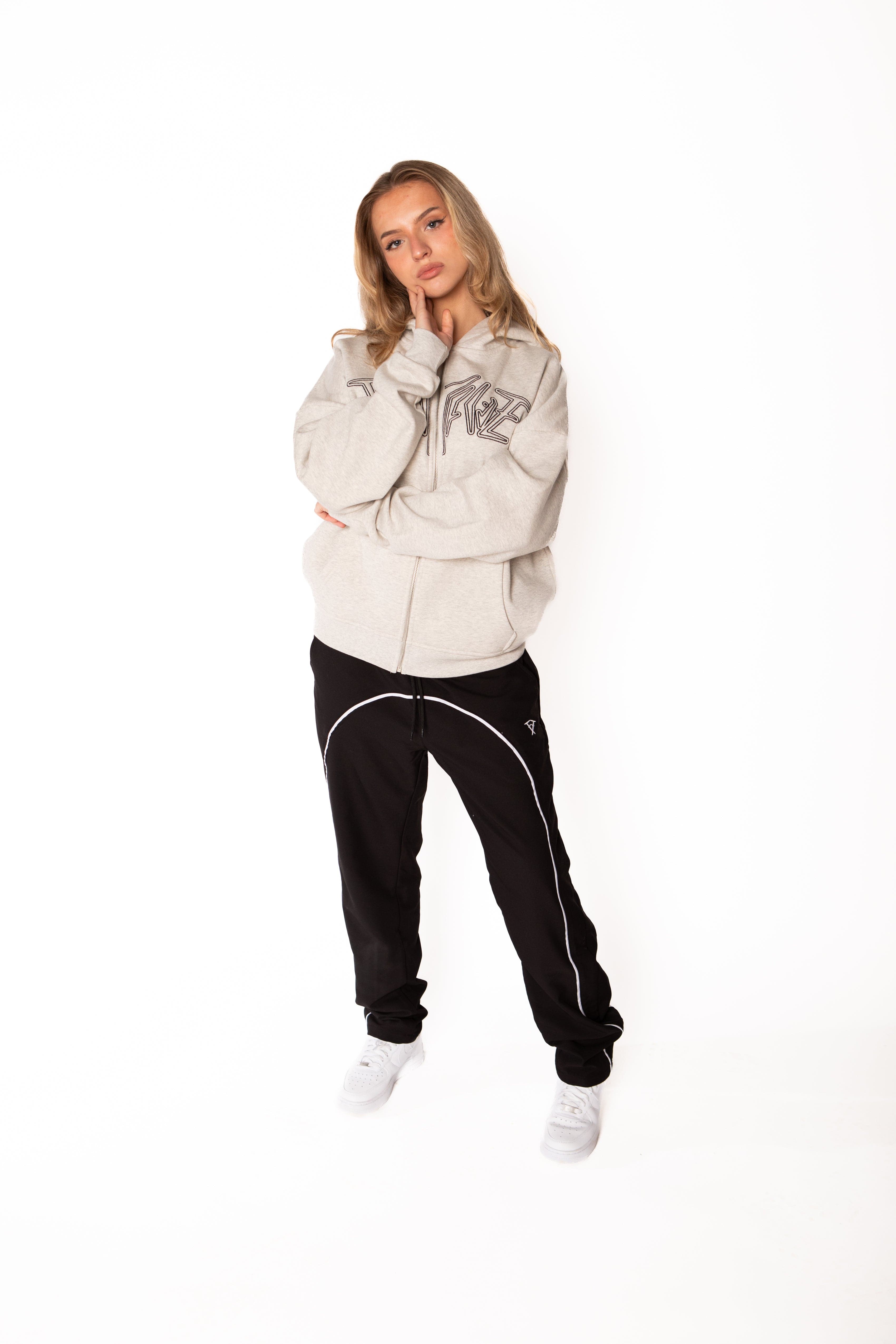 ZIP HOODIE GREY MELANGE