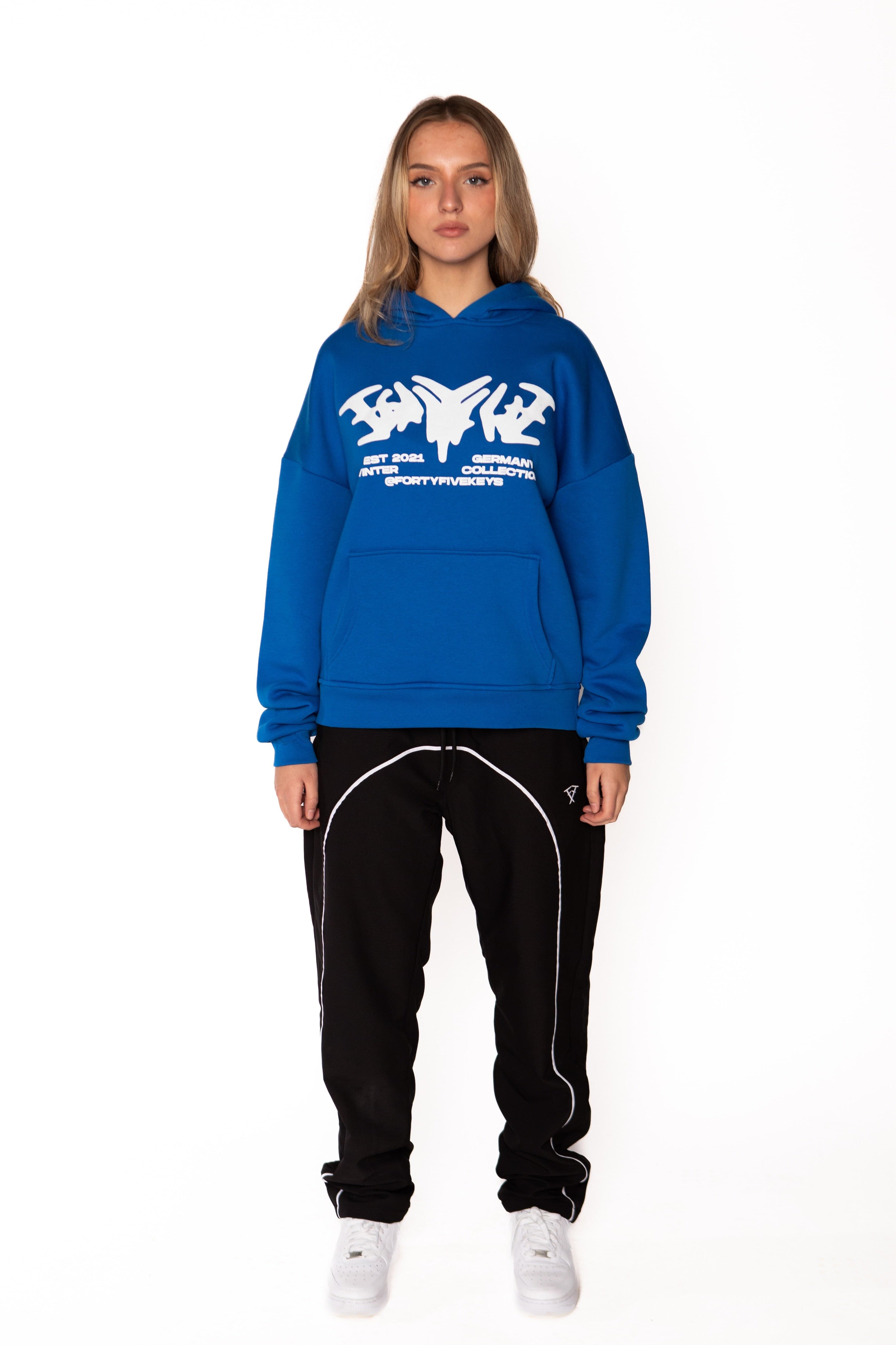 STATEMENT HOODIE ROYAL BLUE