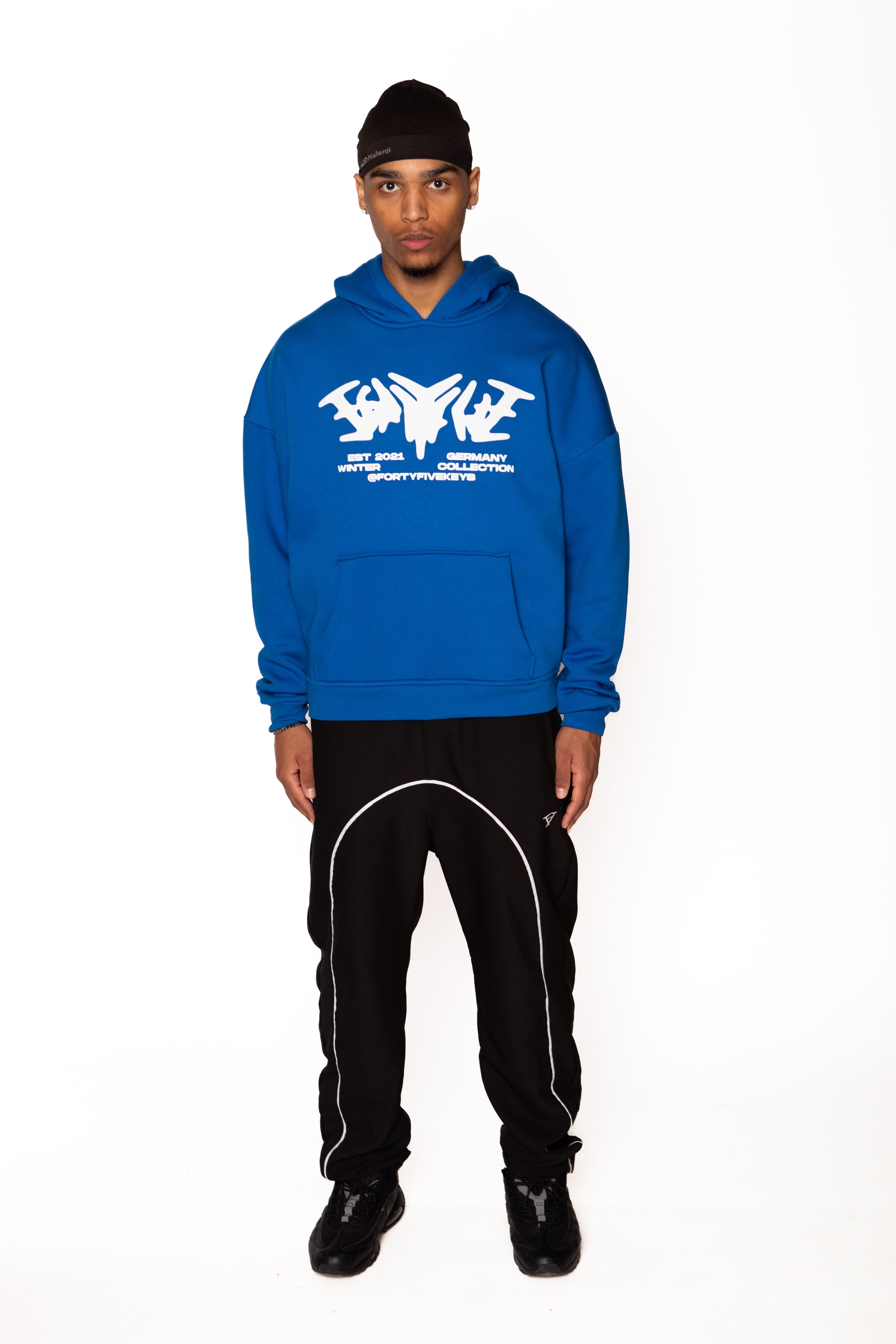 STATEMENT HOODIE ROYAL BLUE