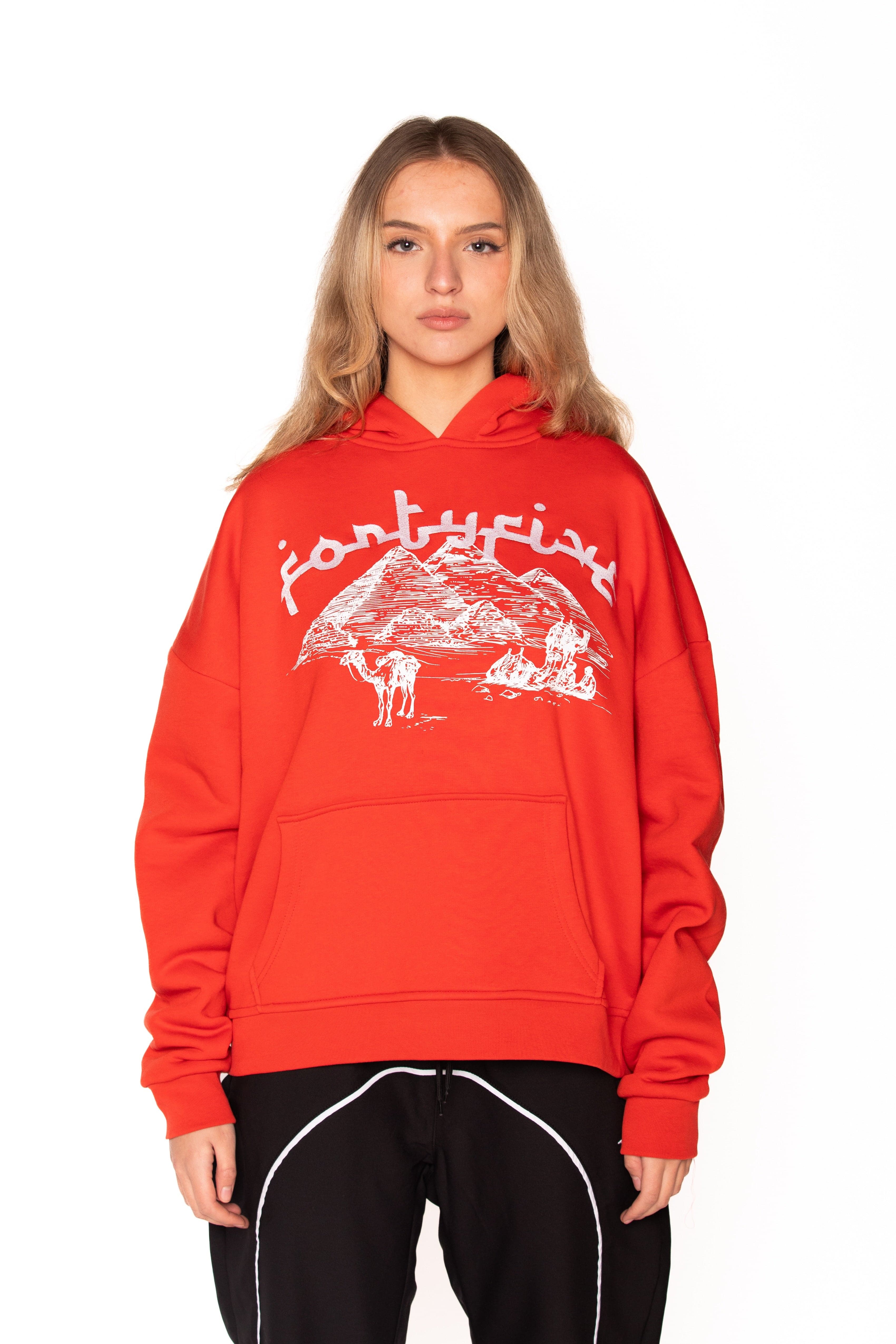 ARABIC HOODIE RED