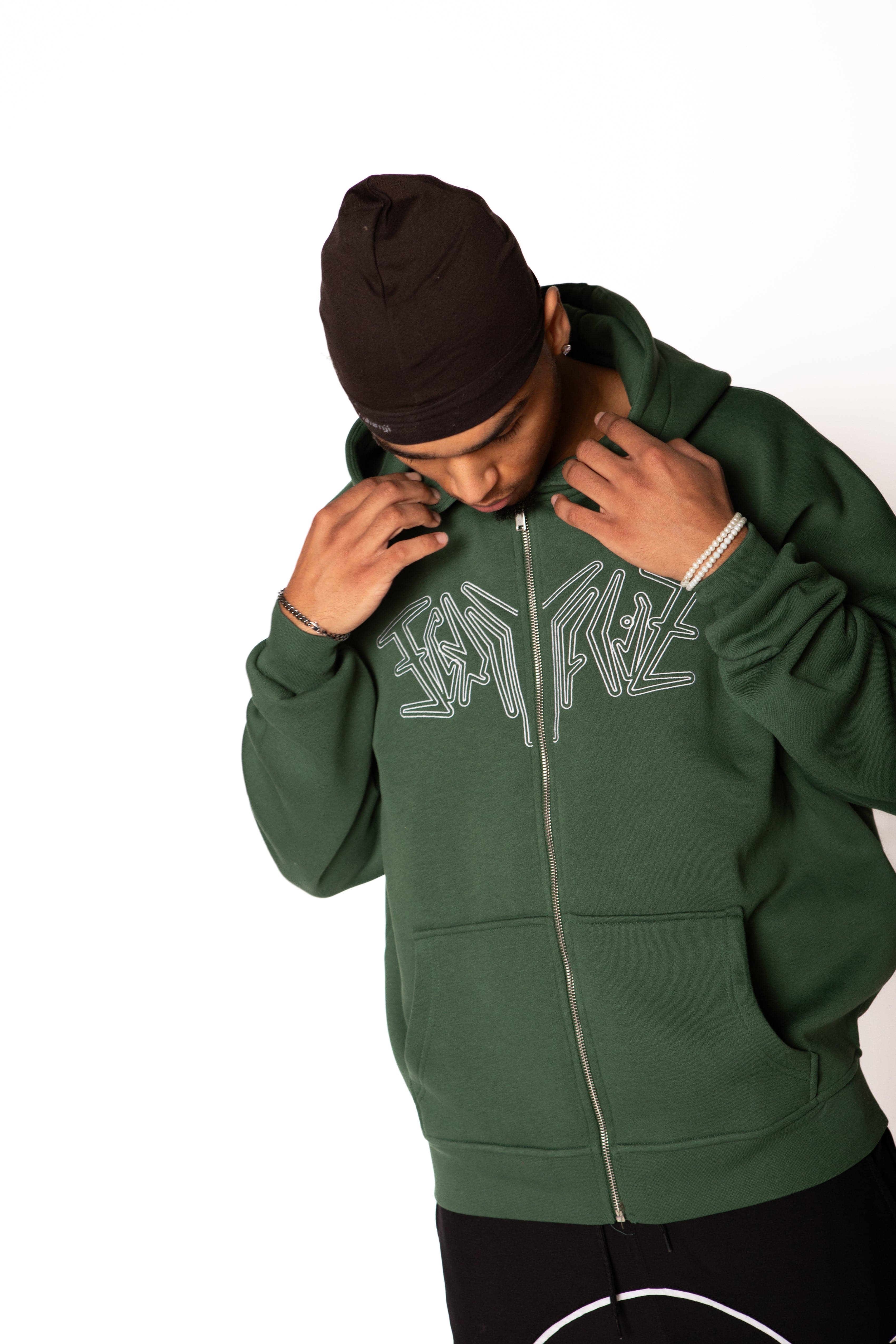 ZIP HOODIE GREEN
