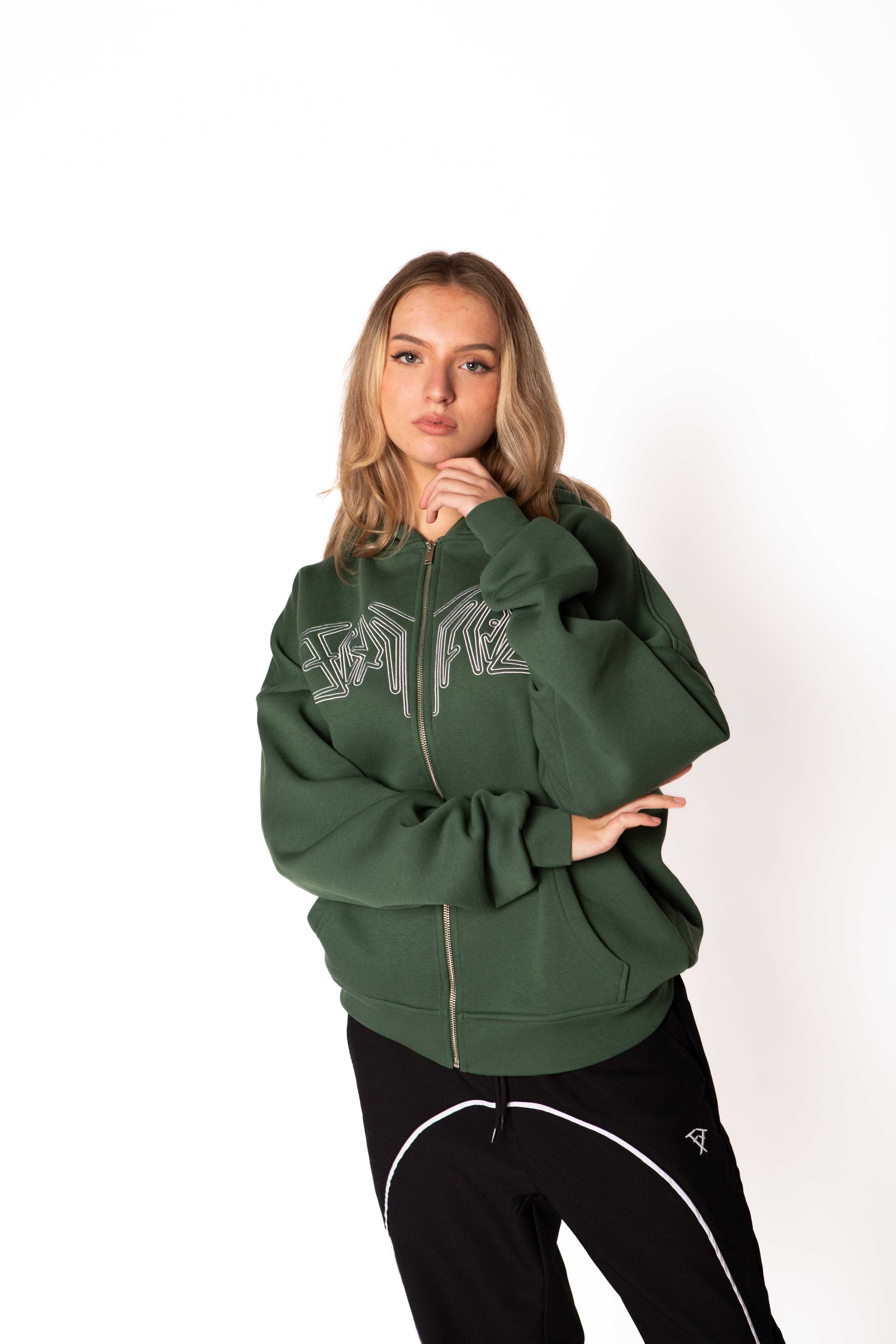 ZIP HOODIE GREEN