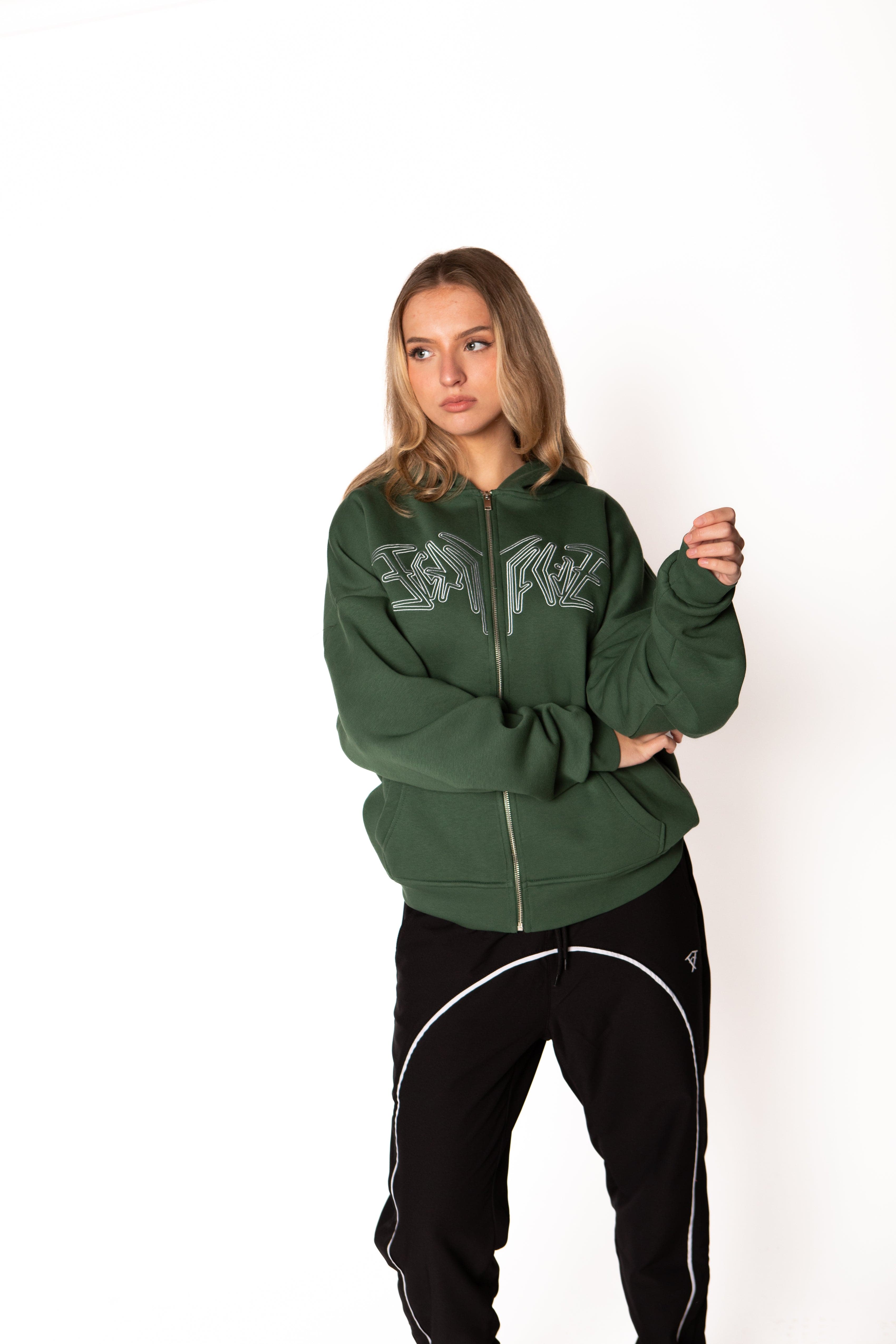 ZIP HOODIE GREEN