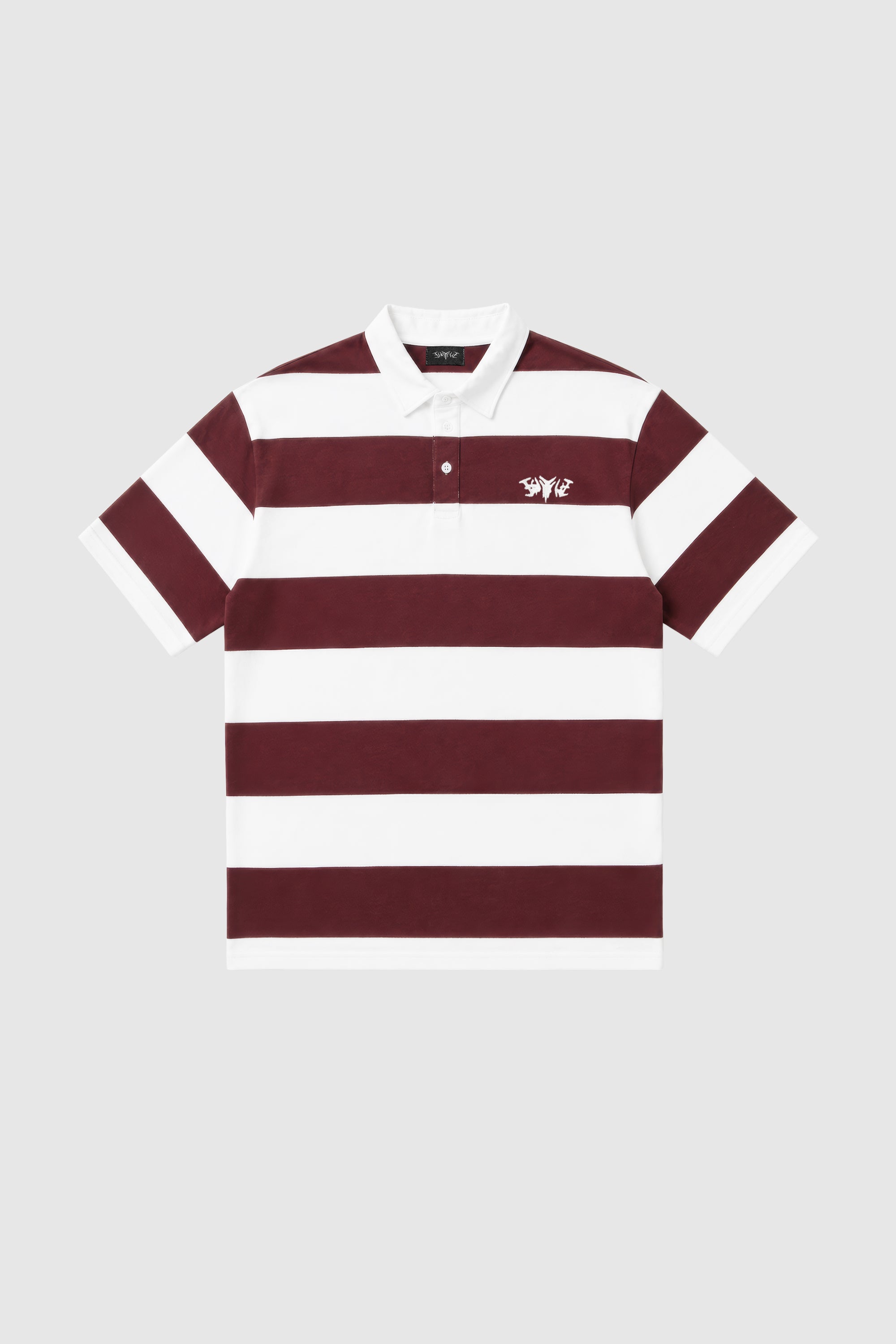 STRIPE POLO SHIRT REDWINE