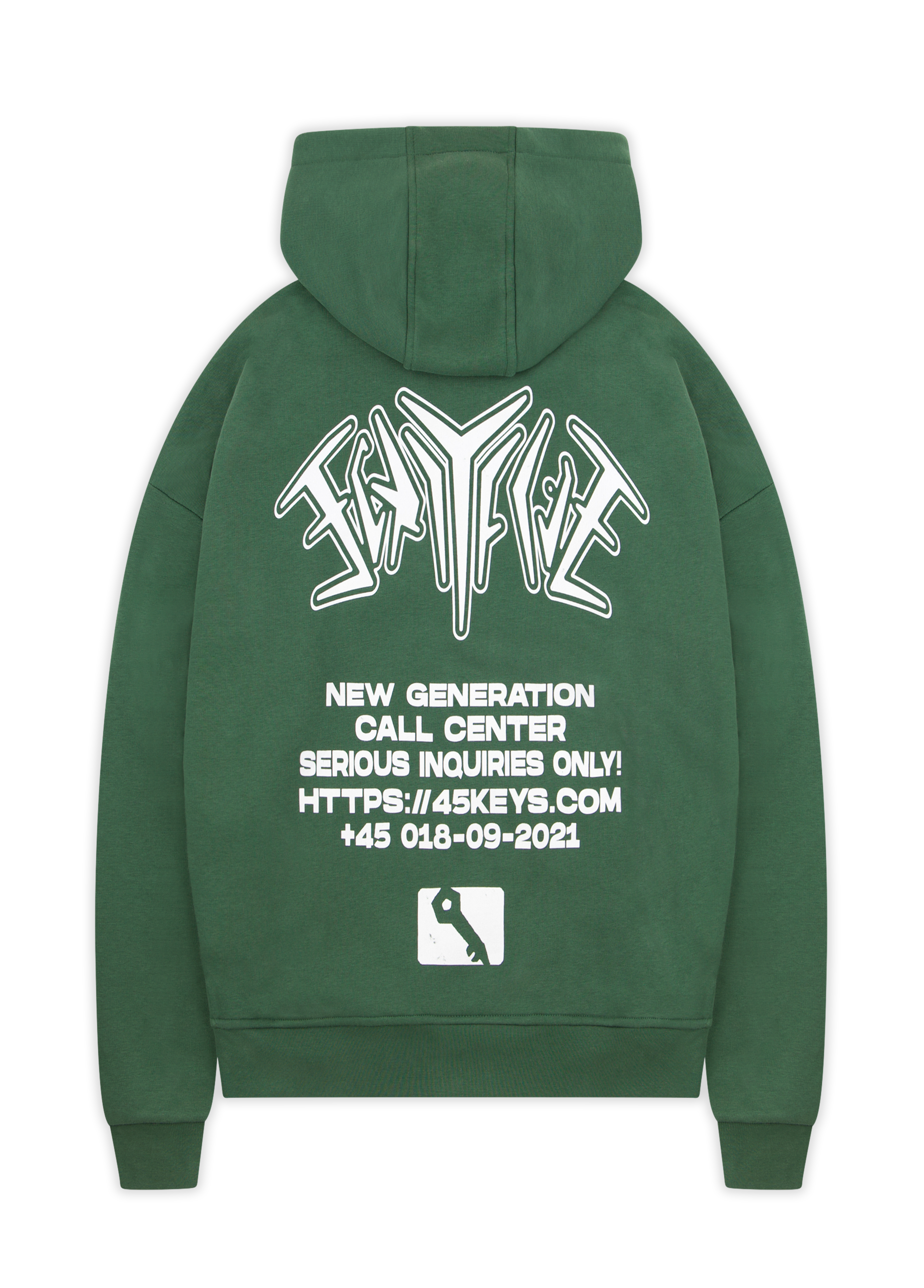 BACKPRINT ZIP HOODIE GREEN