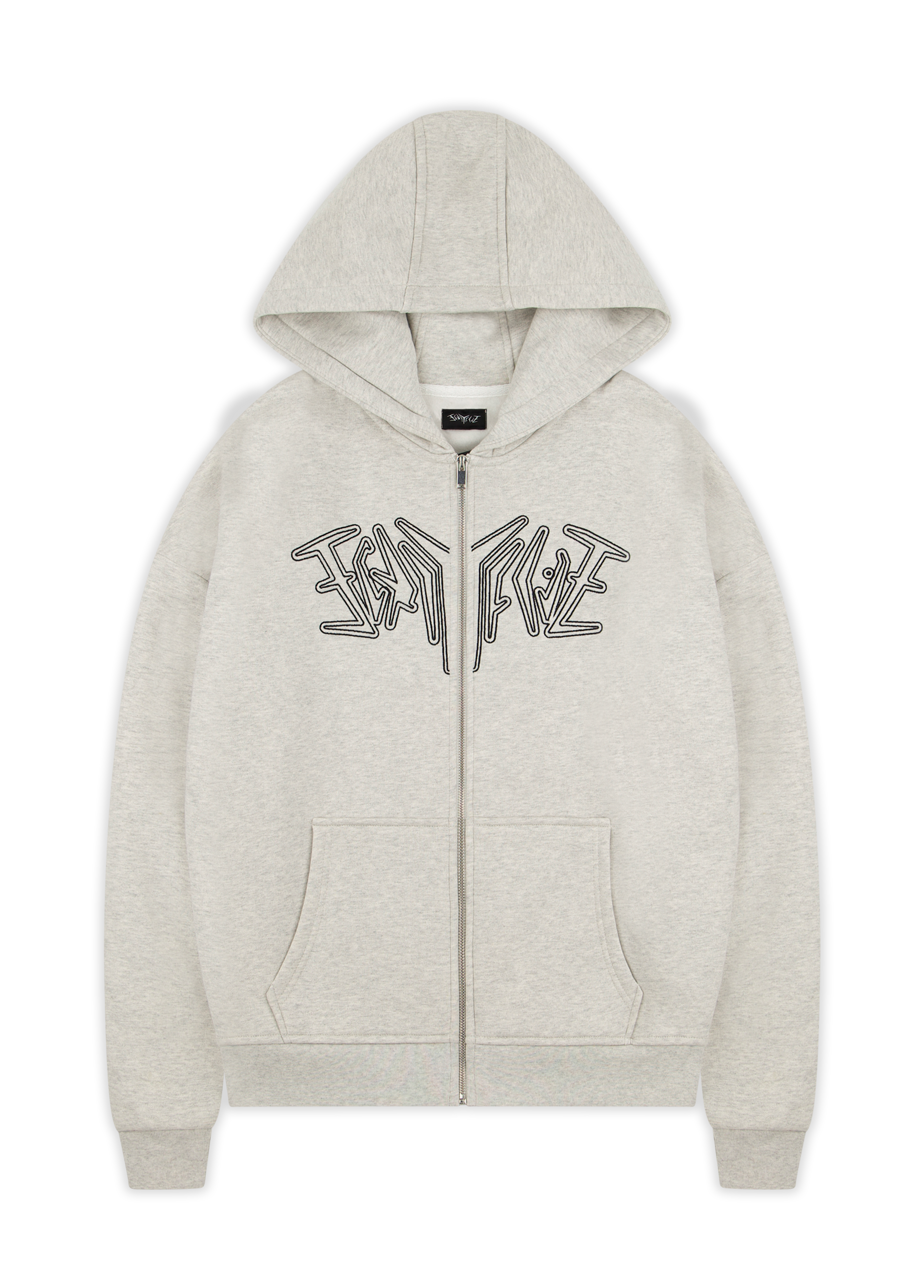 ZIP HOODIE GREY MELANGE