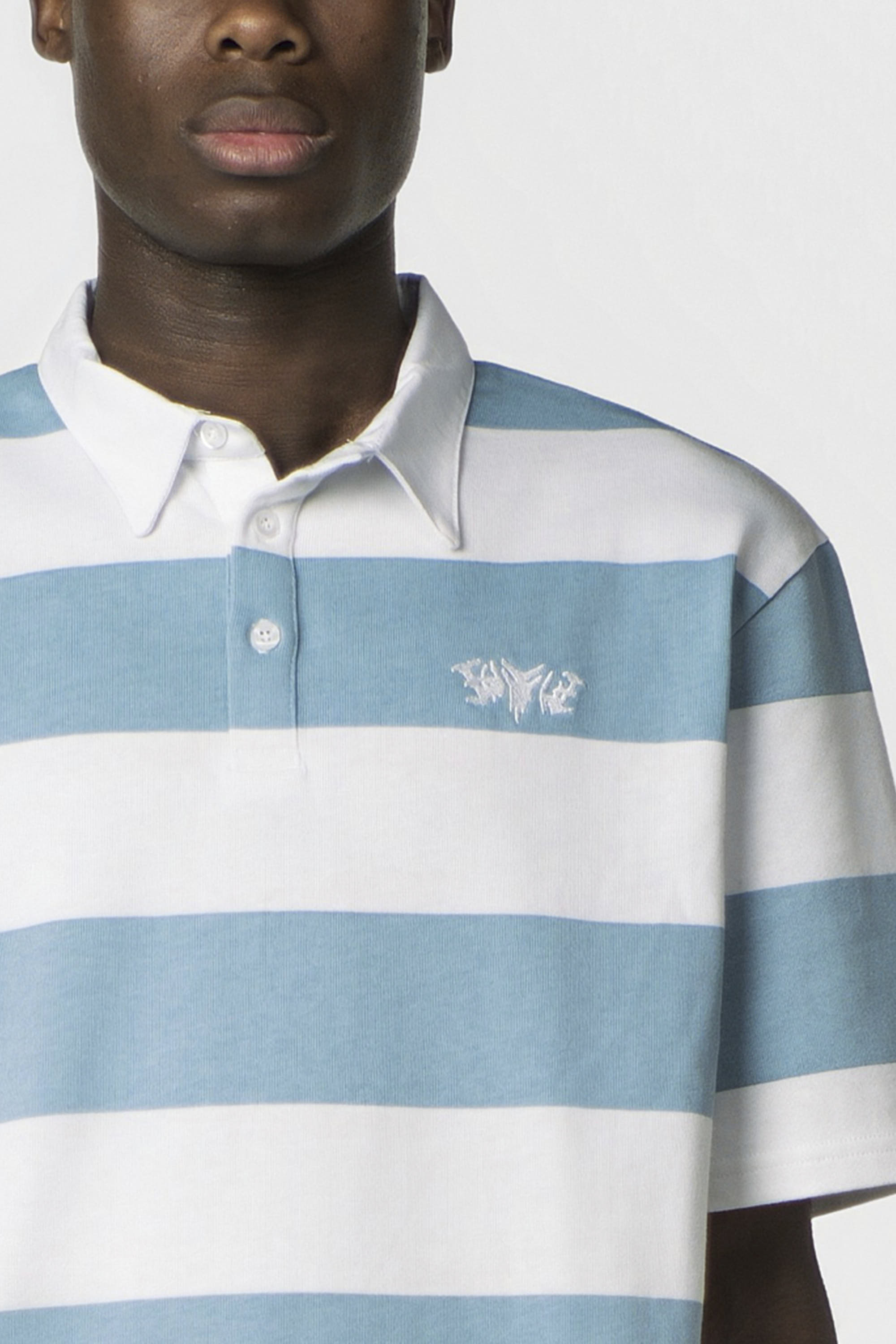STRIPE POLO SHIRT BABYBLUE