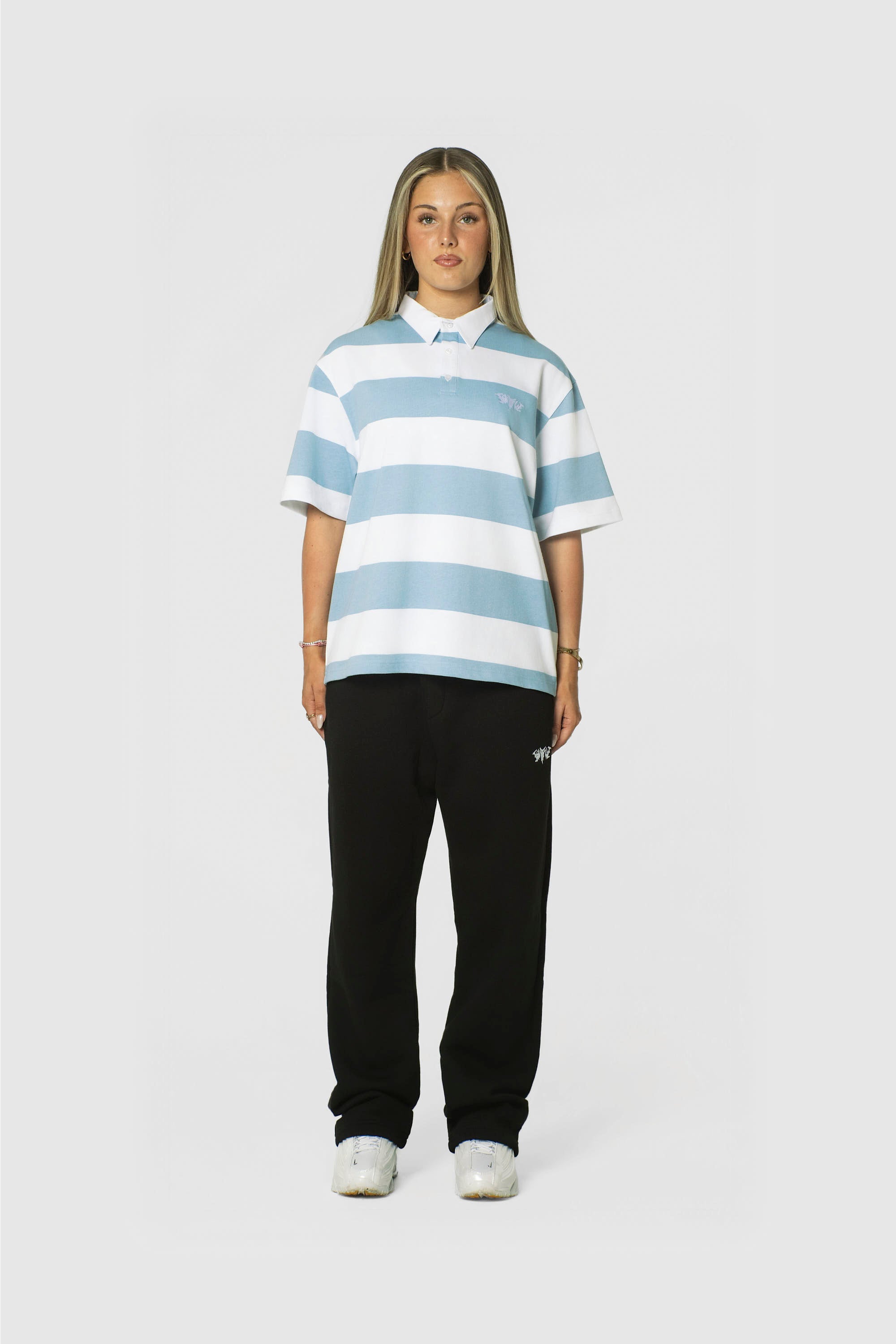 STRIPE POLO SHIRT BABYBLUE
