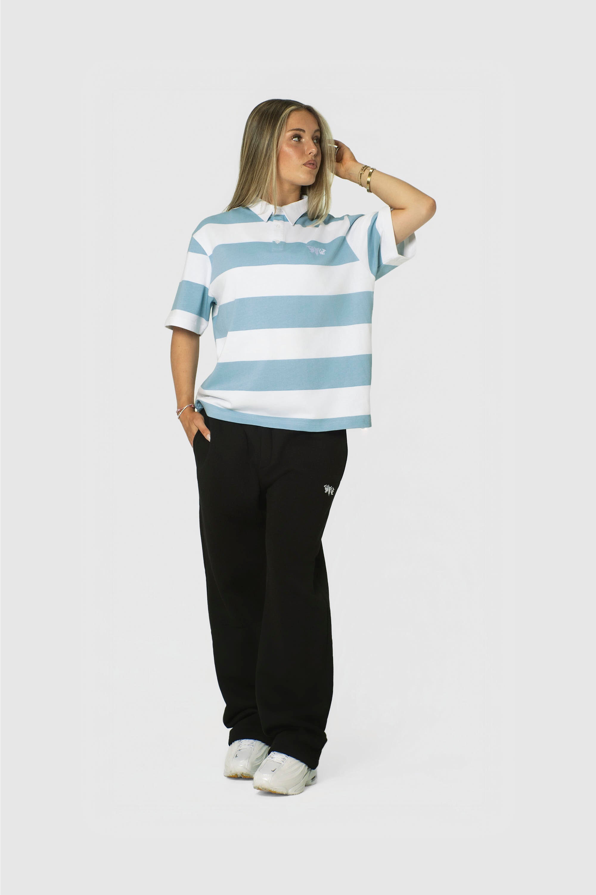 STRIPE POLO SHIRT BABYBLUE