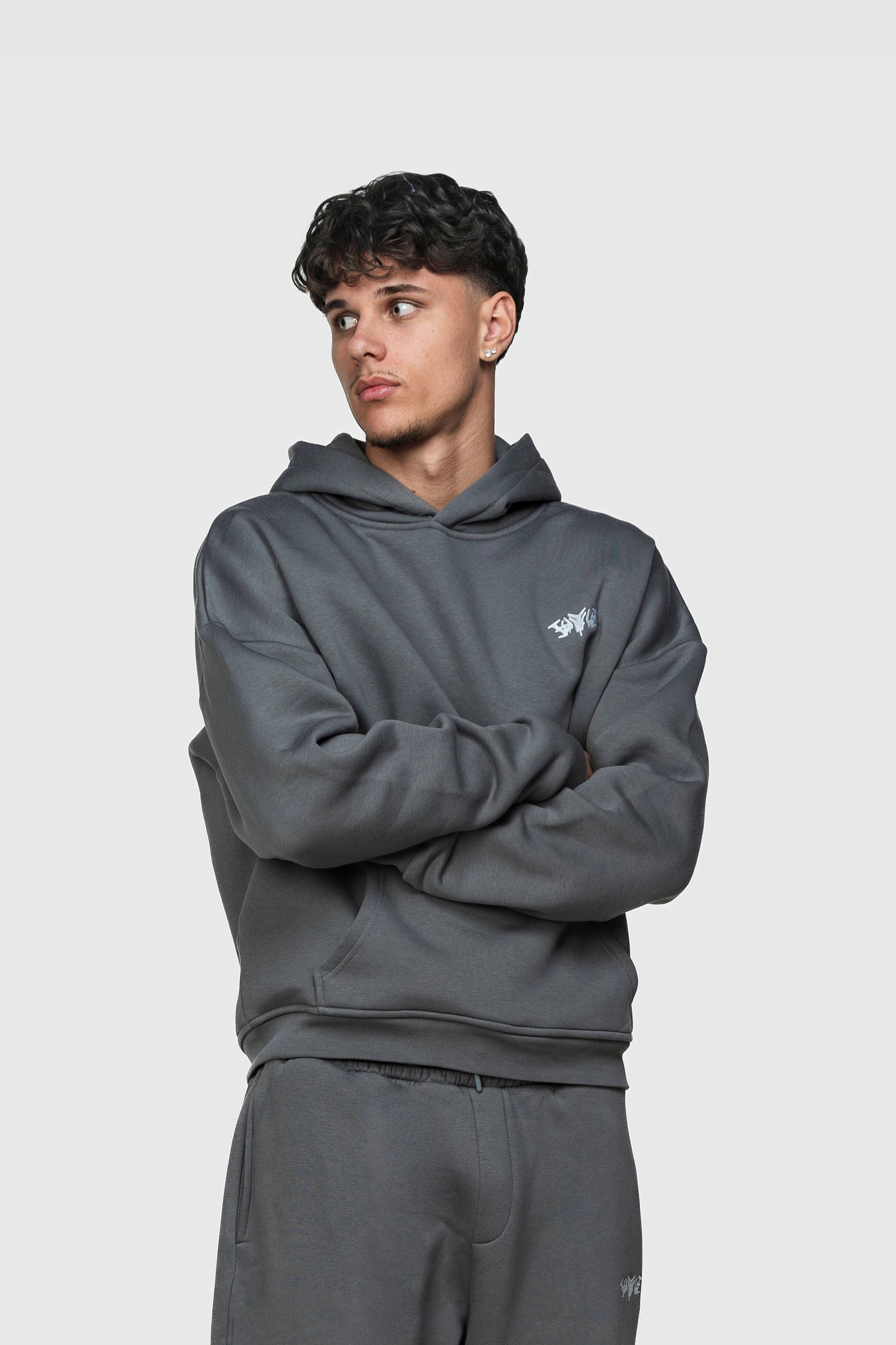 BASIC HOODIE DARK GREY