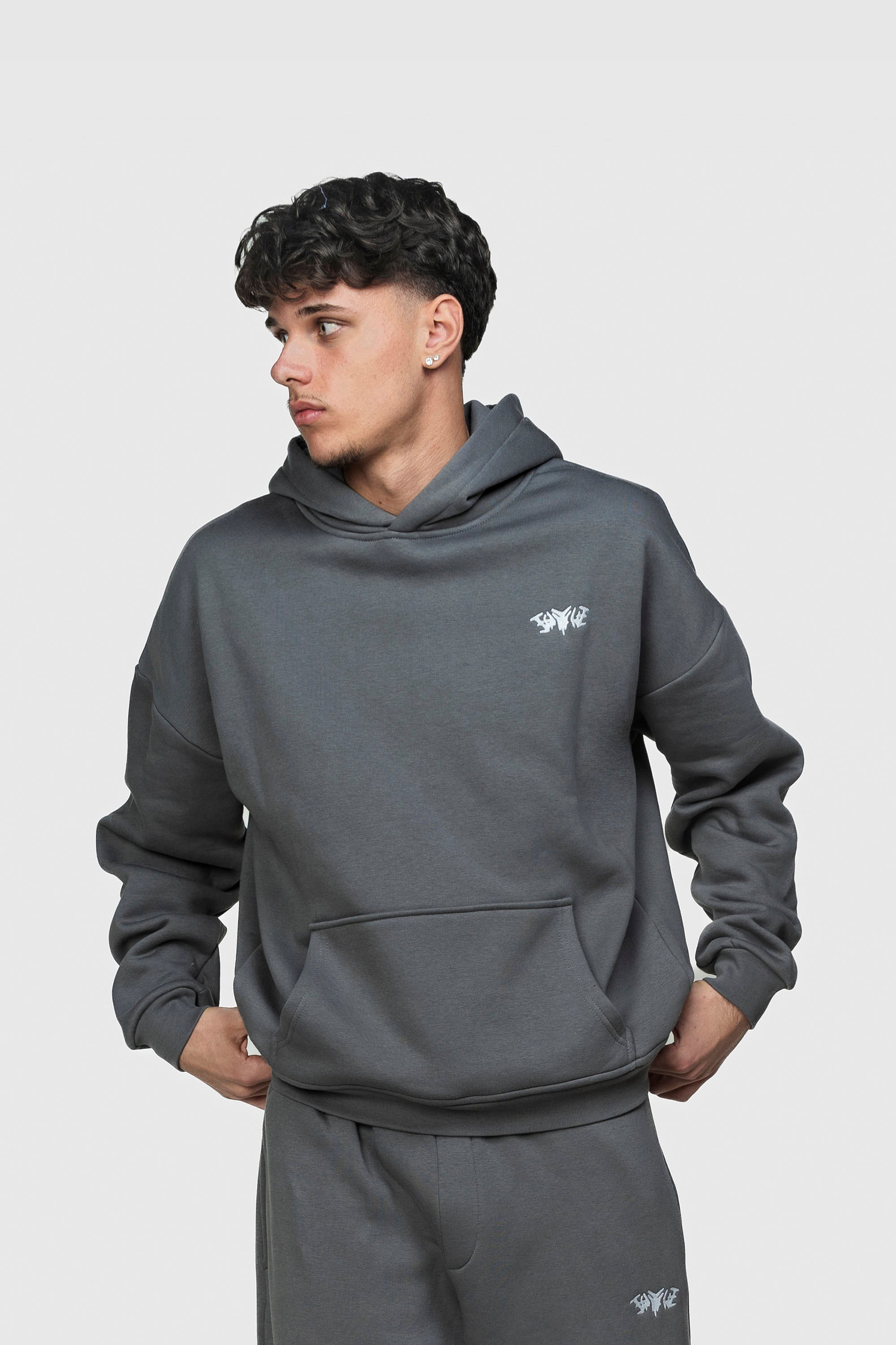 BASIC HOODIE DARK GREY