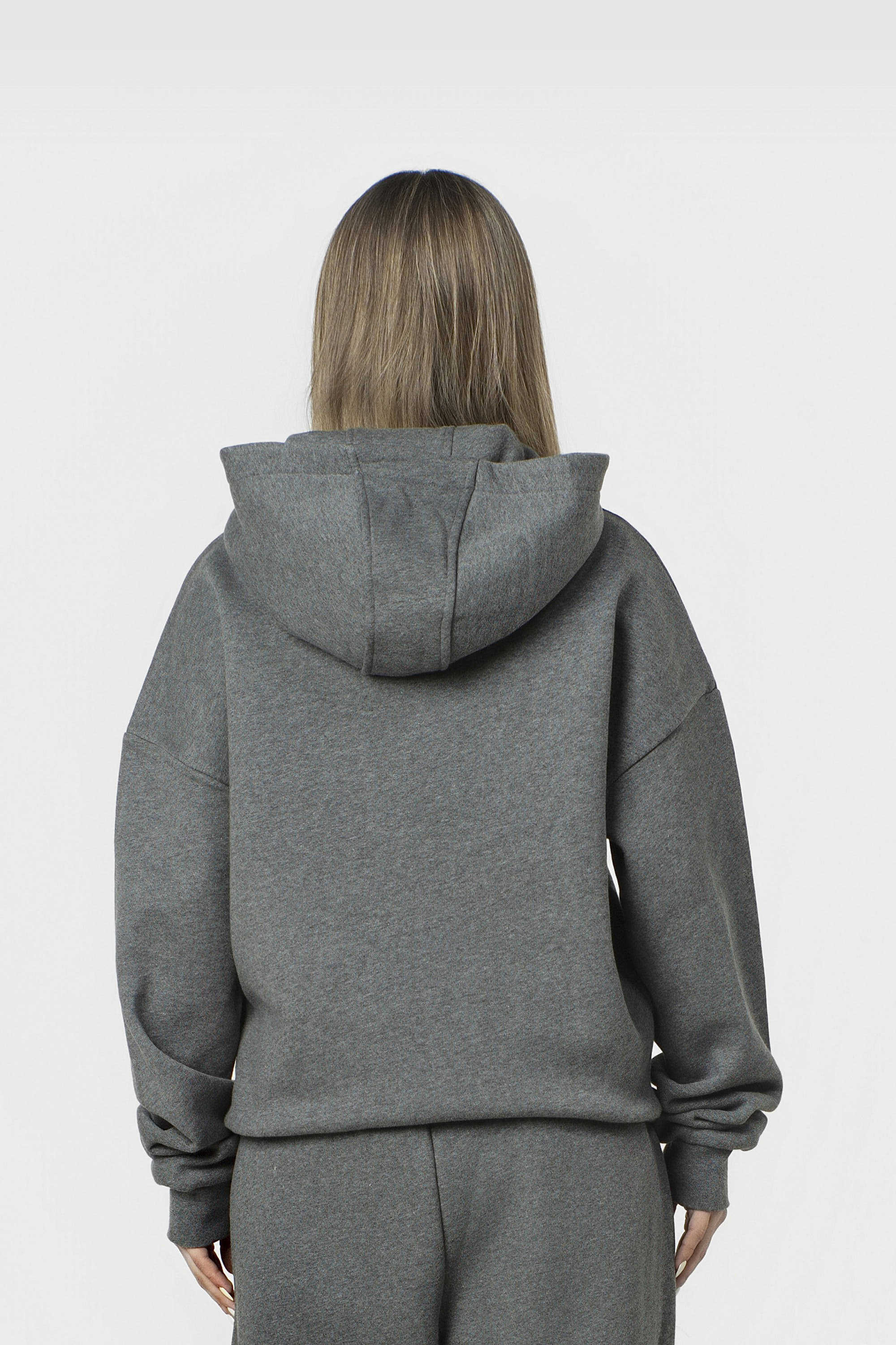 BASIC HOODIE DARK GREY MELANGE