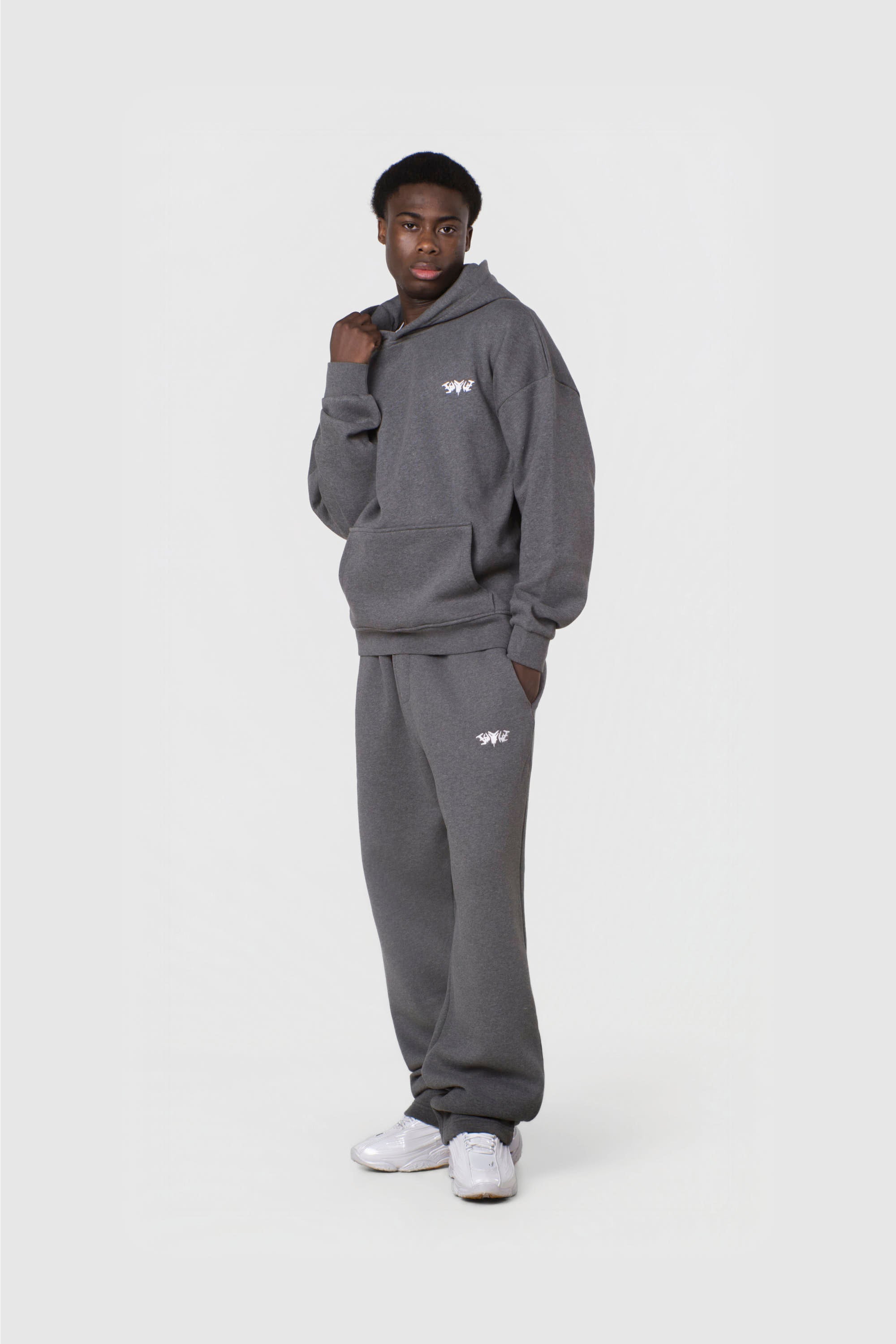 BASIC HOODIE DARK GREY MELANGE