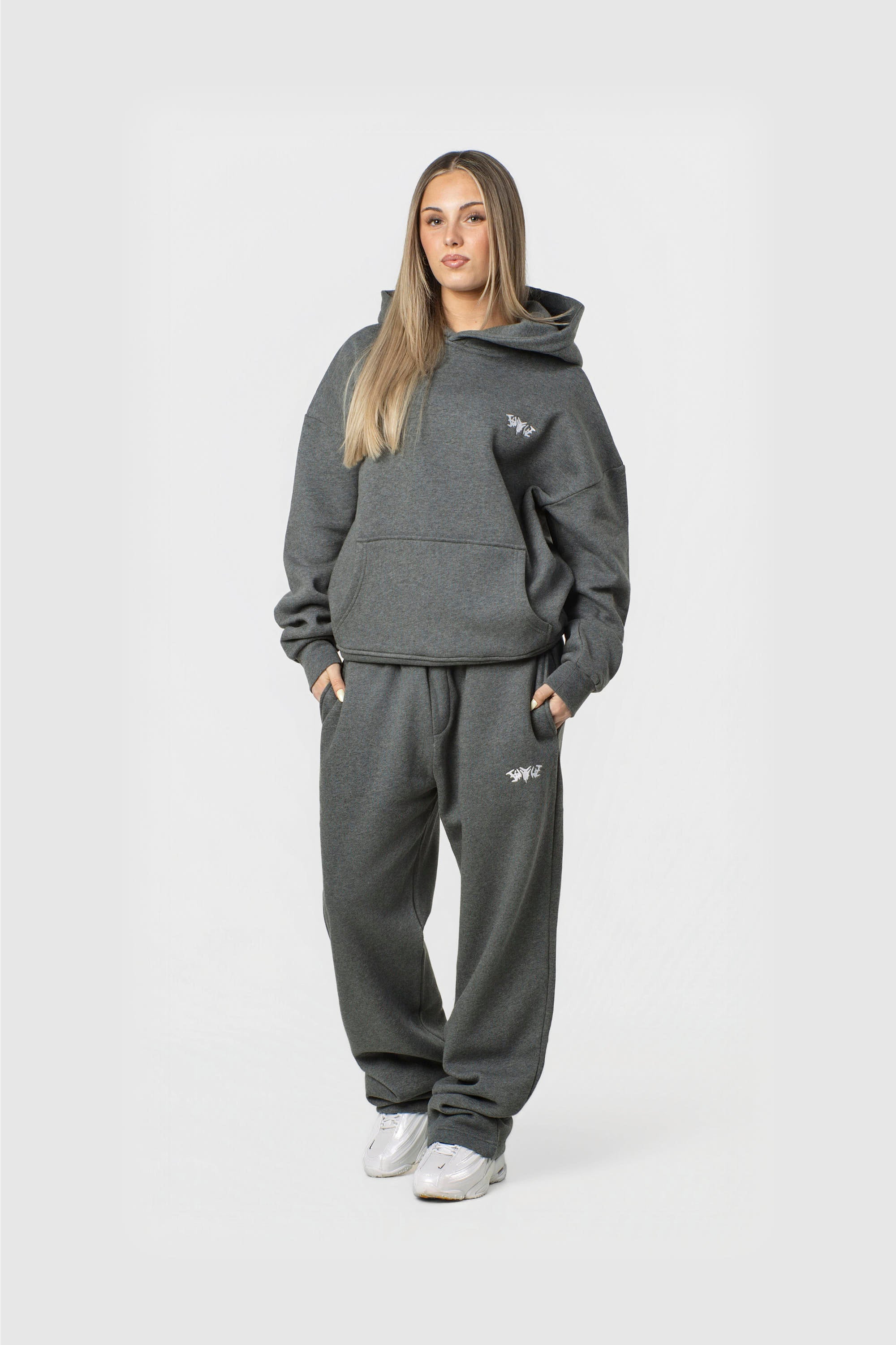 BASIC HOODIE DARK GREY MELANGE