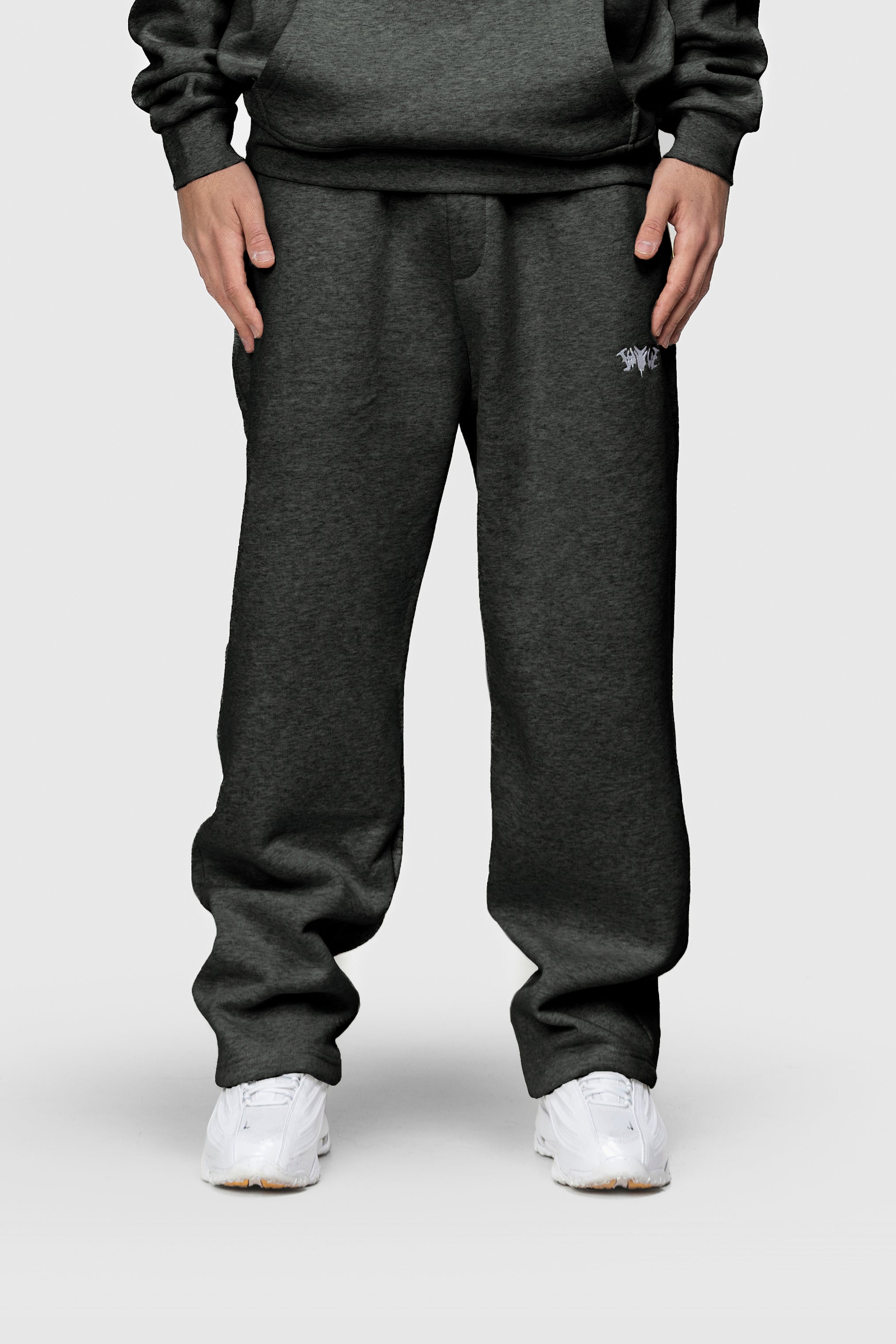 BASIC SWEATPANTS DARK GREY MELANGE