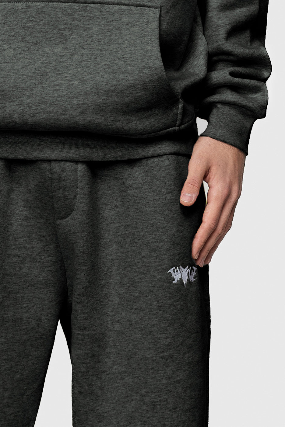 BASIC SWEATPANTS DARK GREY MELANGE