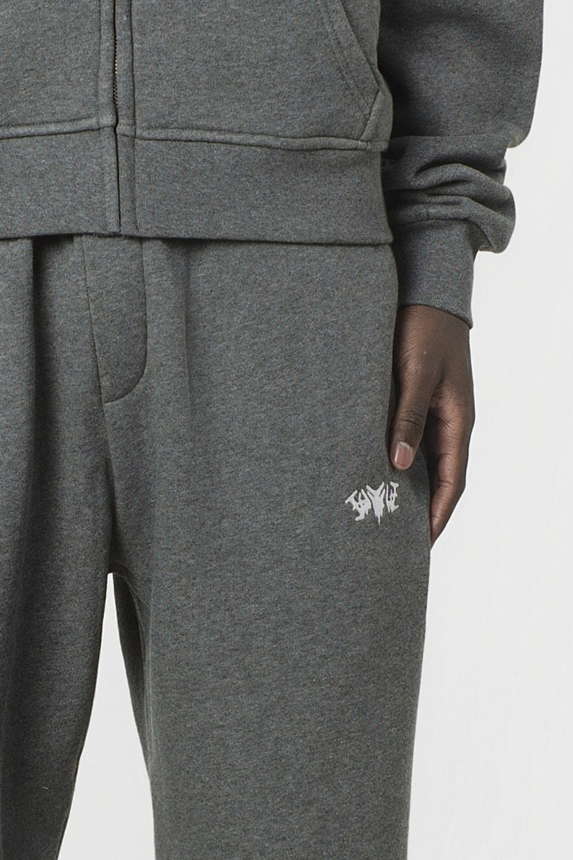 BASIC SWEATPANTS DARK GREY MELANGE