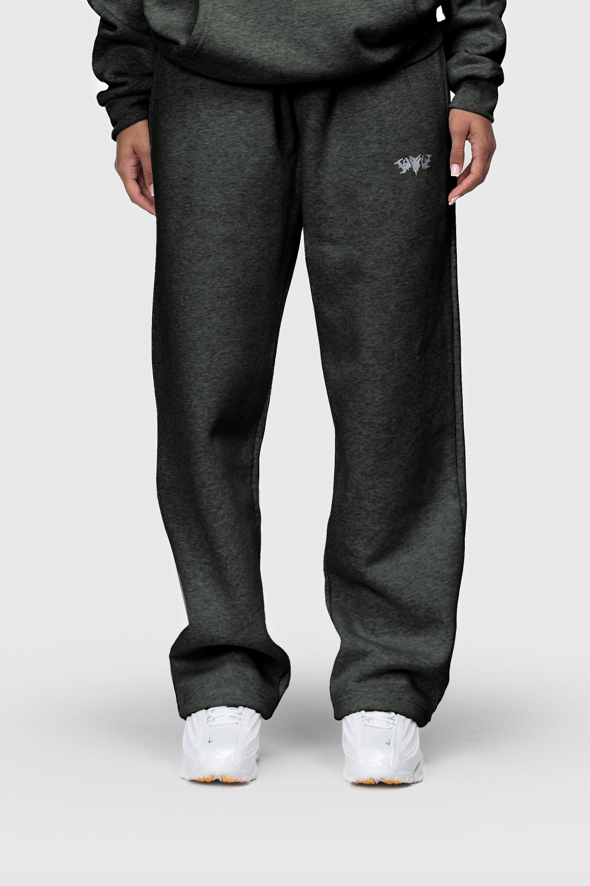 BASIC SWEATPANTS DARK GREY MELANGE