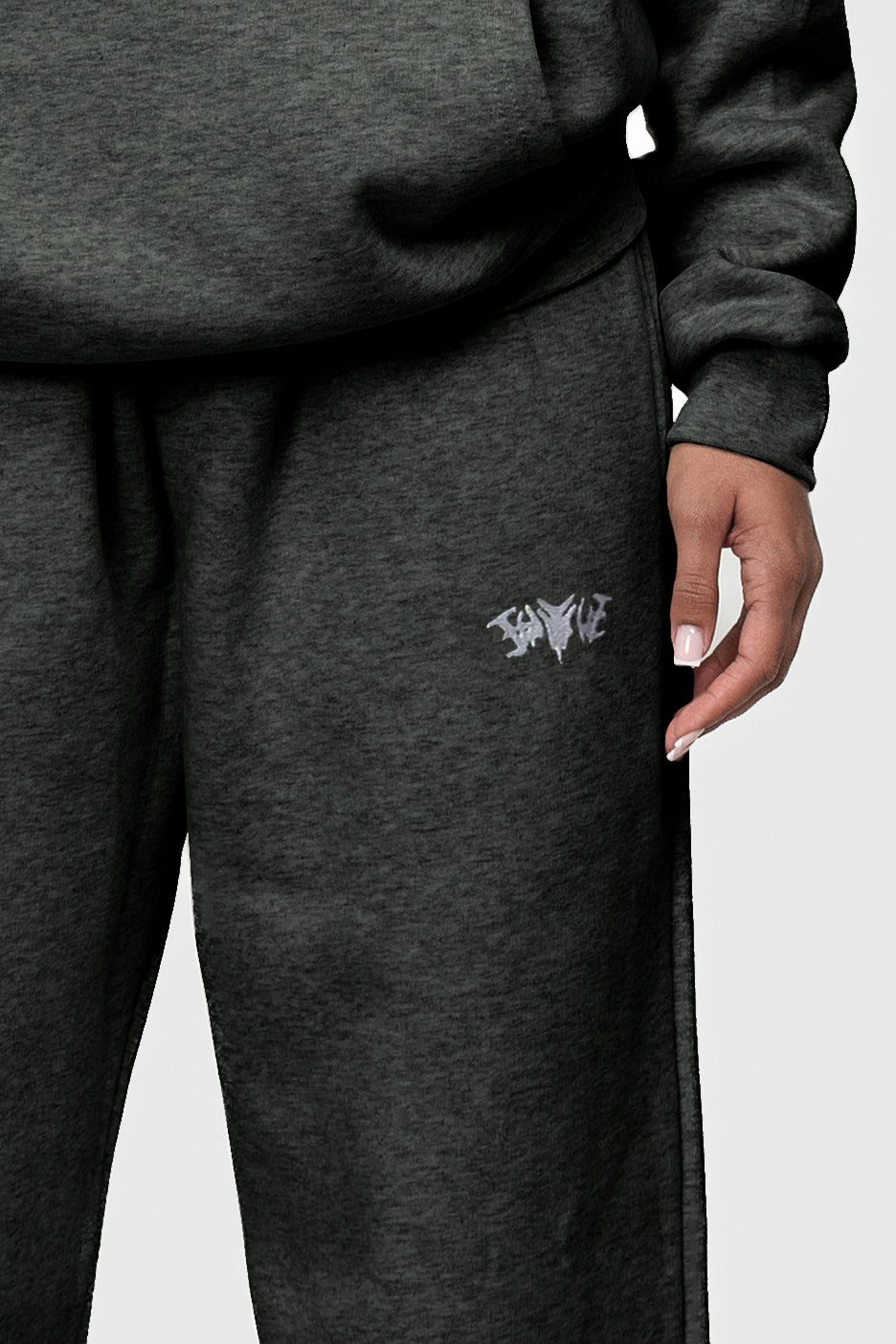 BASIC SWEATPANTS DARK GREY MELANGE