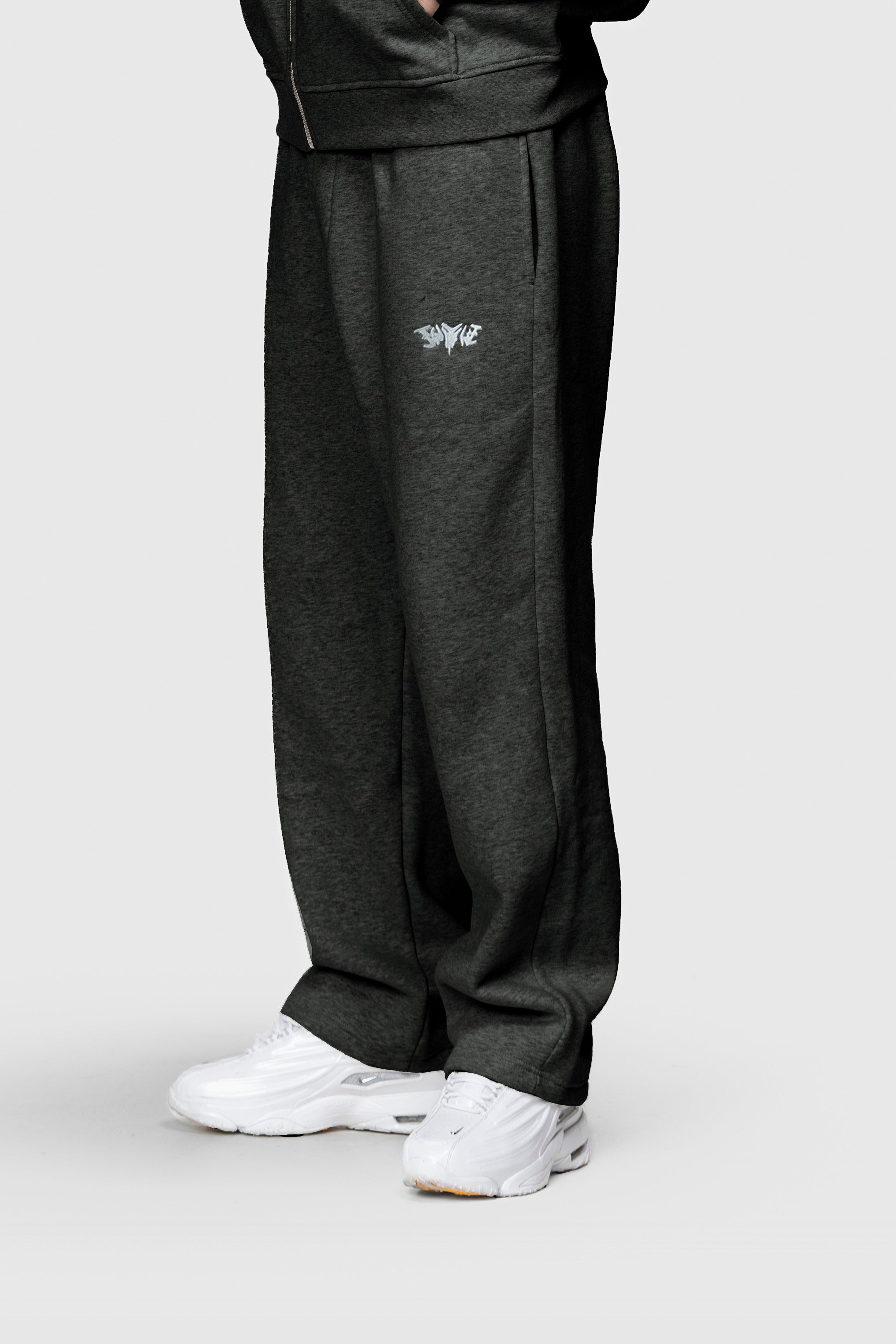 BASIC SWEATPANTS DARK GREY MELANGE