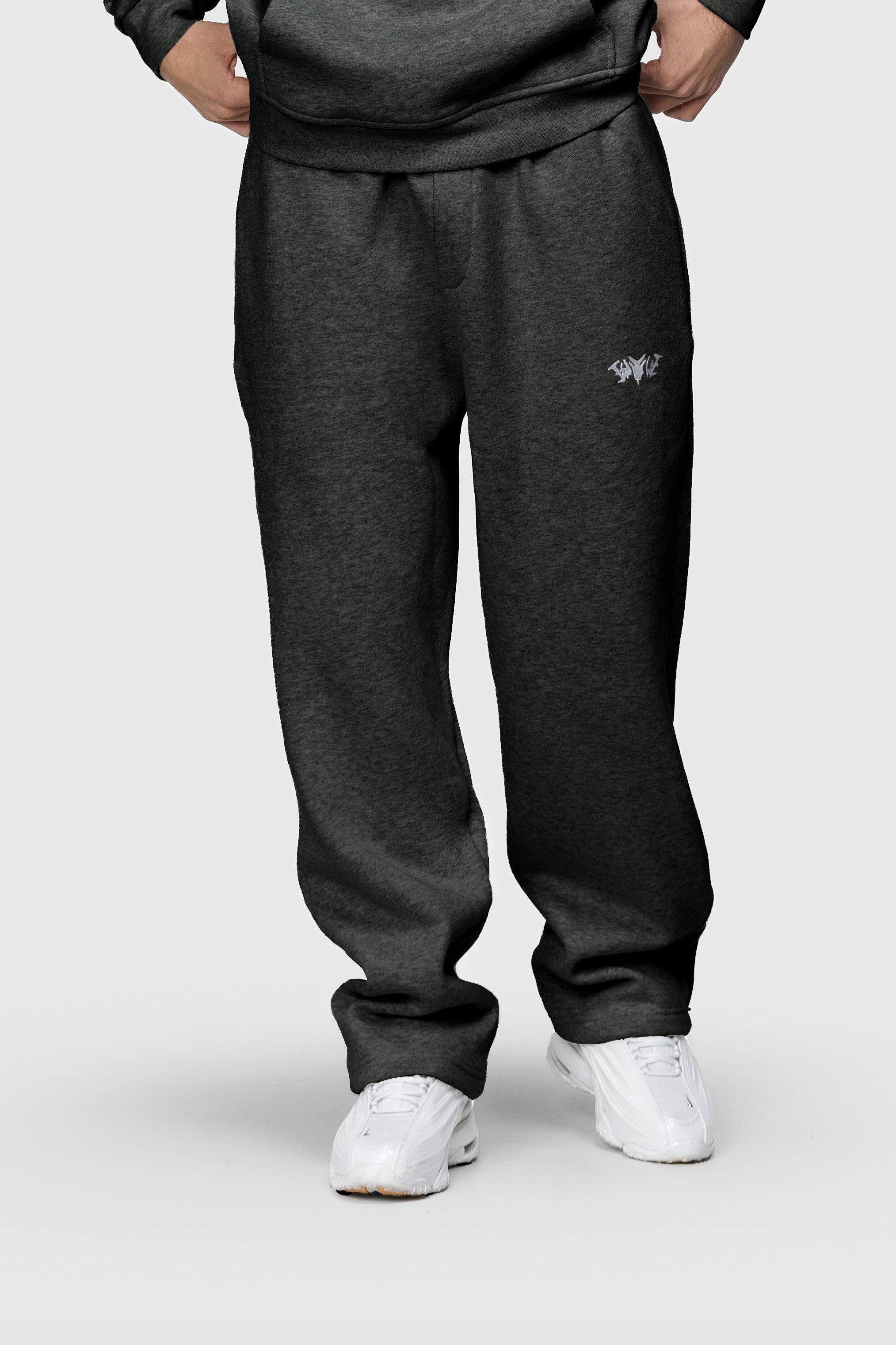 BASIC SWEATPANTS DARK GREY MELANGE