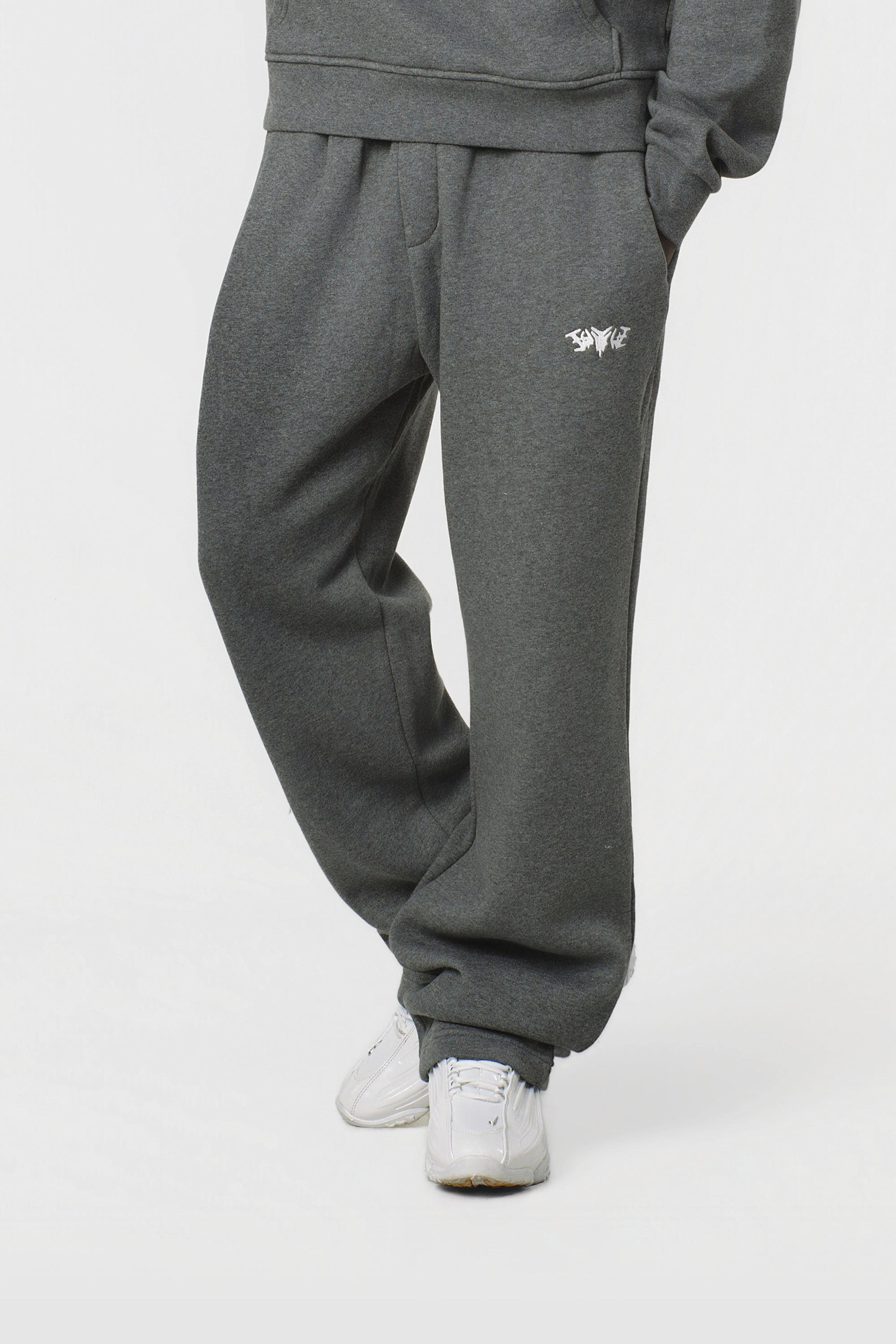 BASIC SWEATPANTS DARK GREY MELANGE