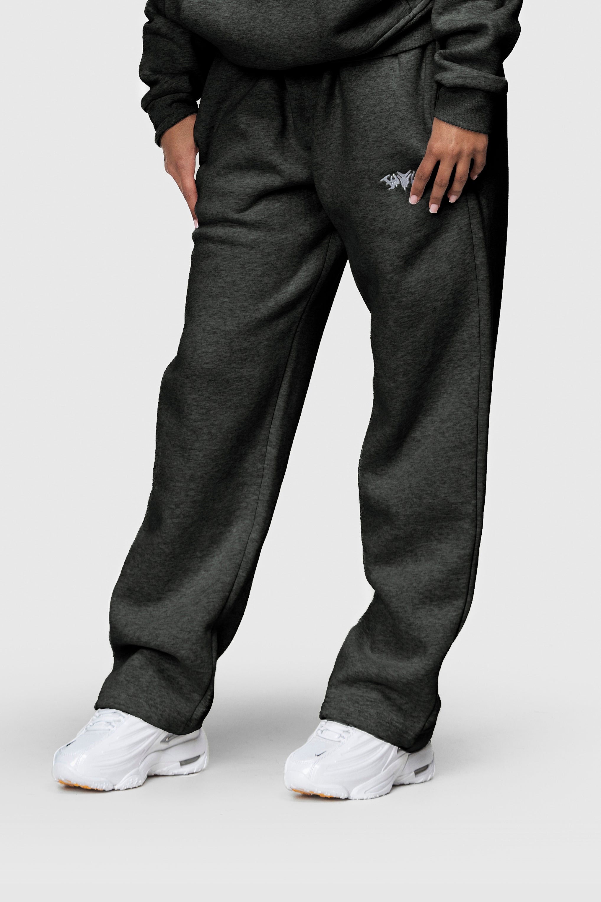 BASIC SWEATPANTS DARK GREY MELANGE