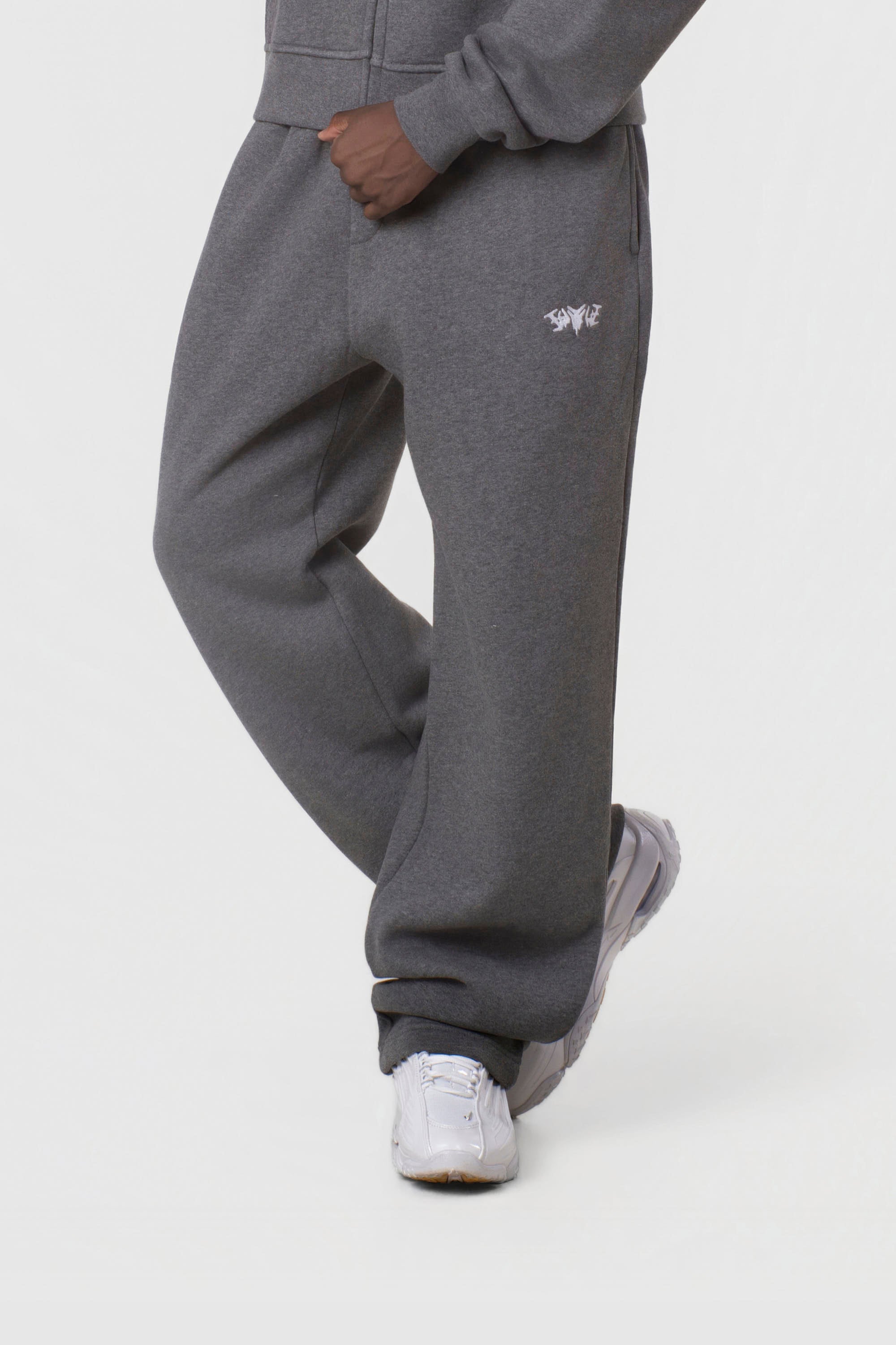 BASIC SWEATPANTS DARK GREY MELANGE