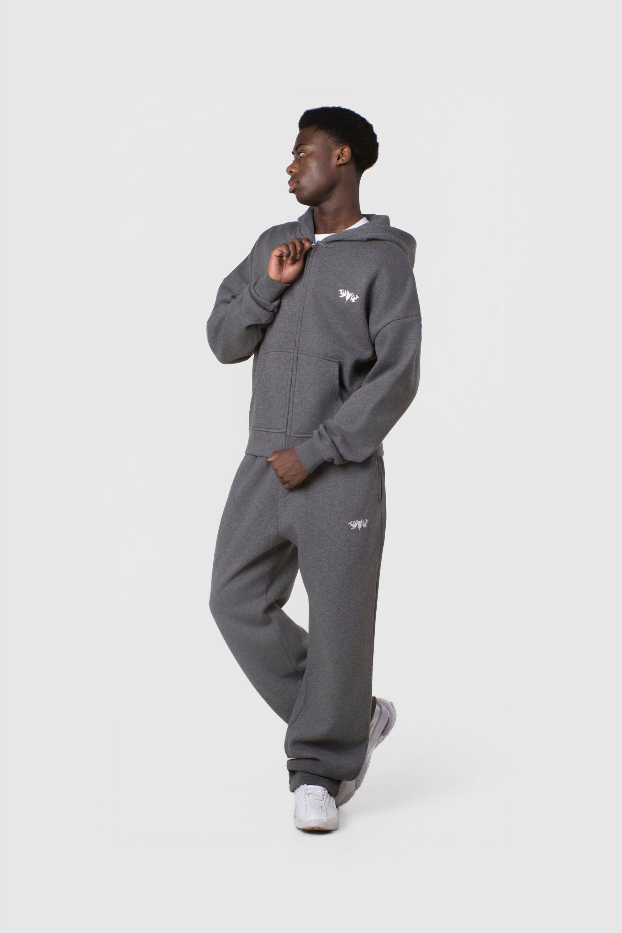 BASIC SWEATPANTS DARK GREY MELANGE