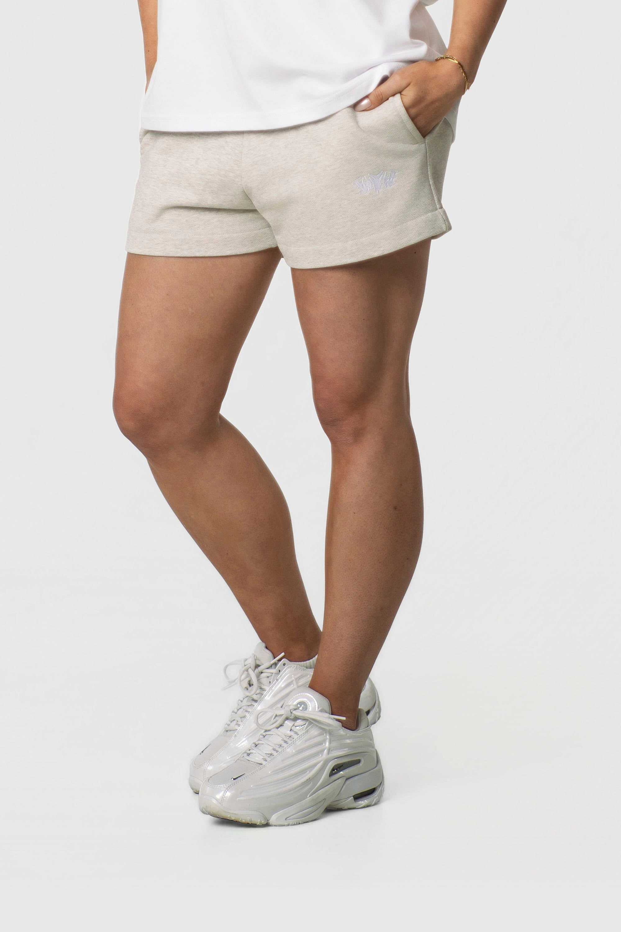 WOMEN SHORTS GREY MELANGE