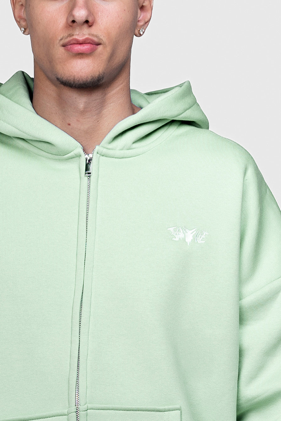 BASIC ZIP HOODIE MINT