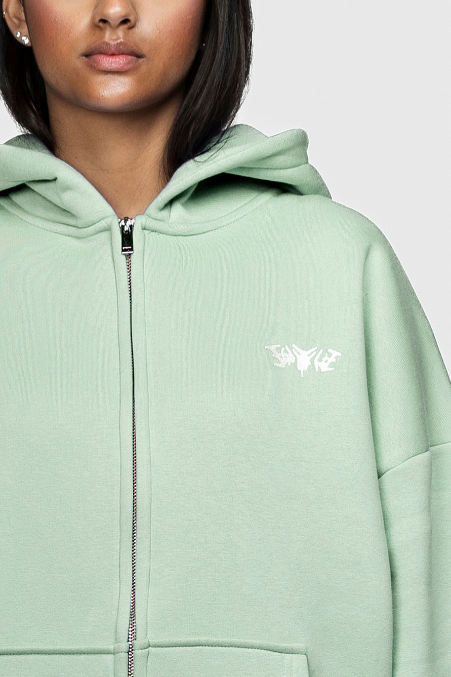 BASIC ZIP HOODIE MINT