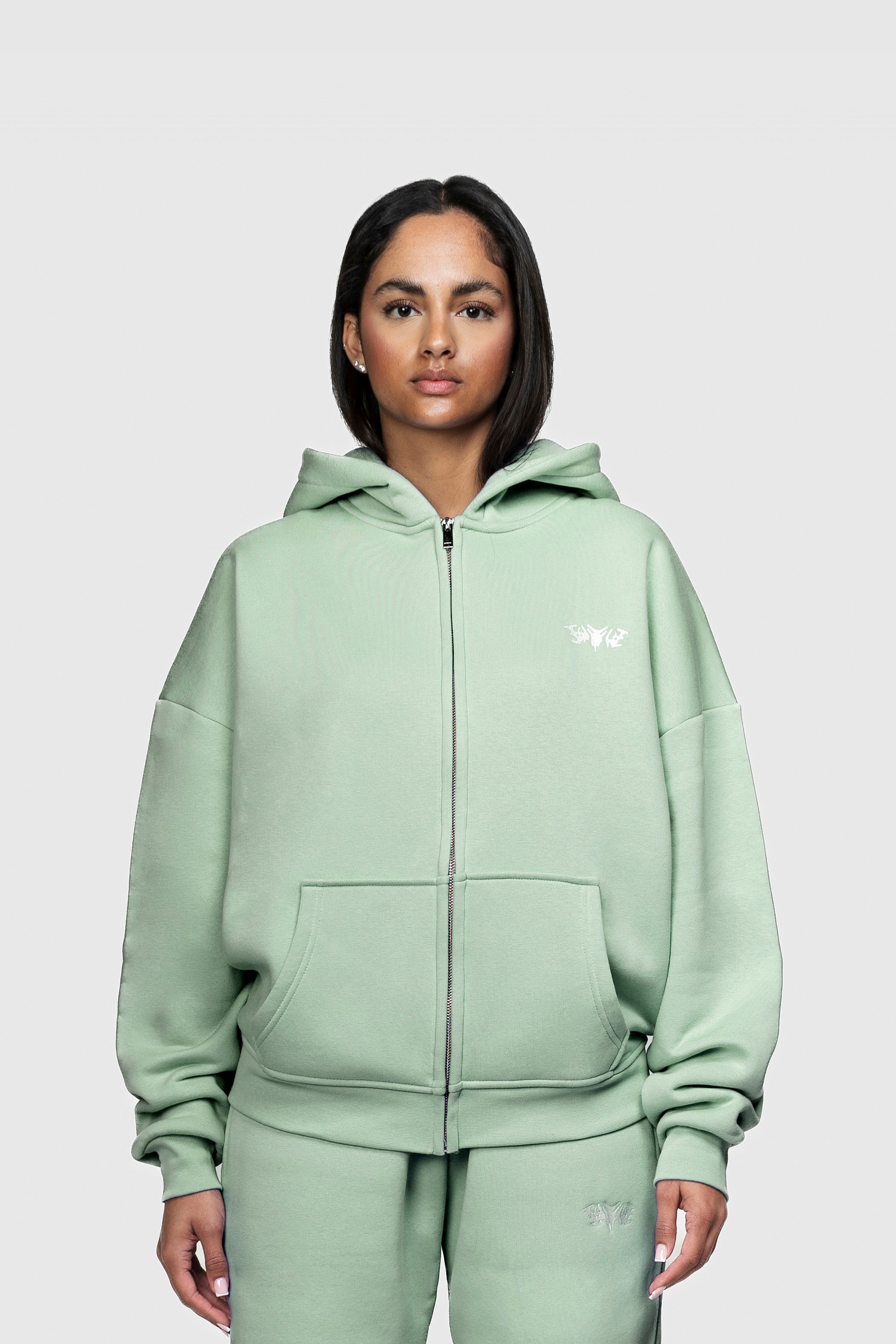 BASIC ZIP HOODIE MINT