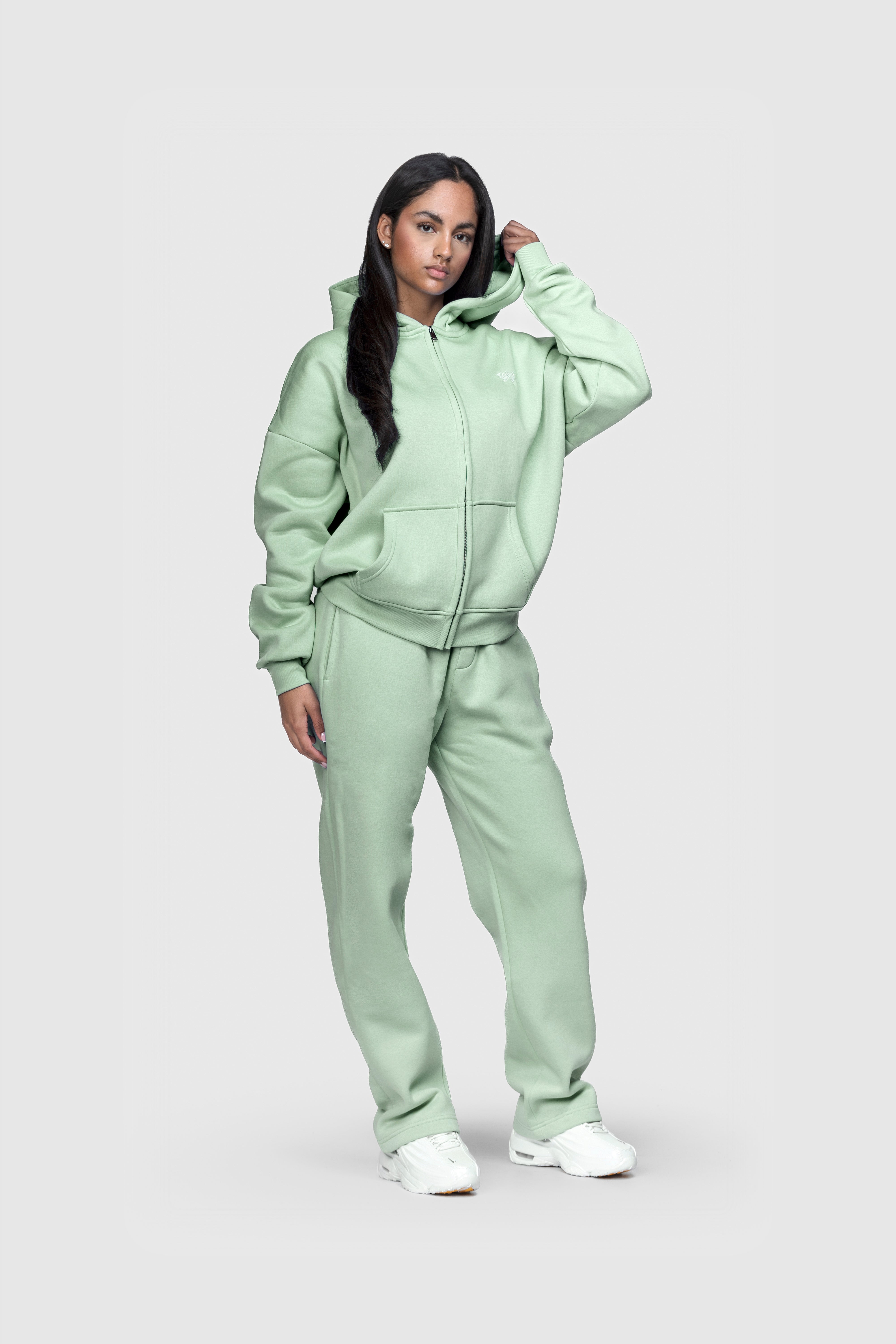 BASIC ZIP HOODIE MINT