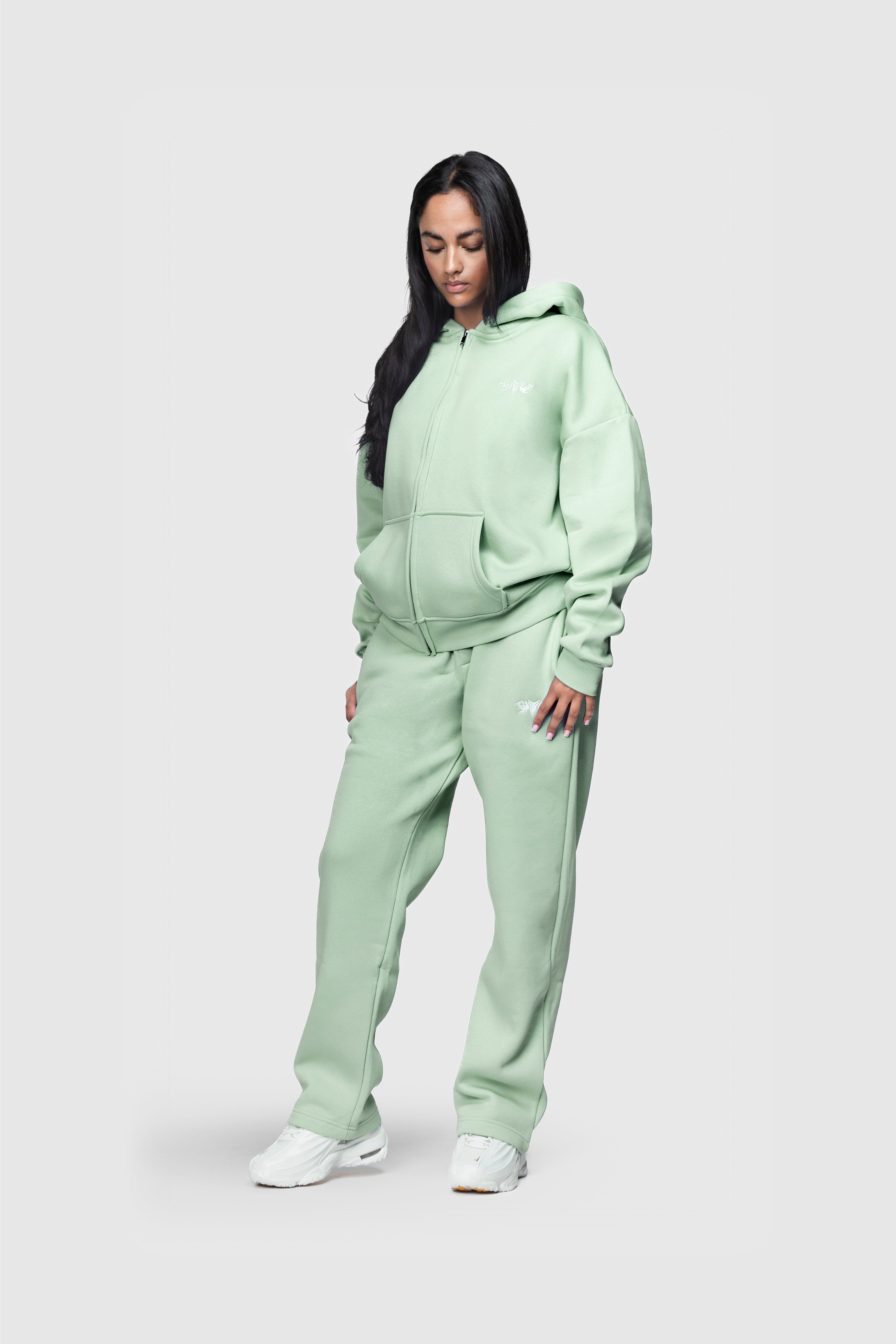 BASIC ZIP HOODIE MINT