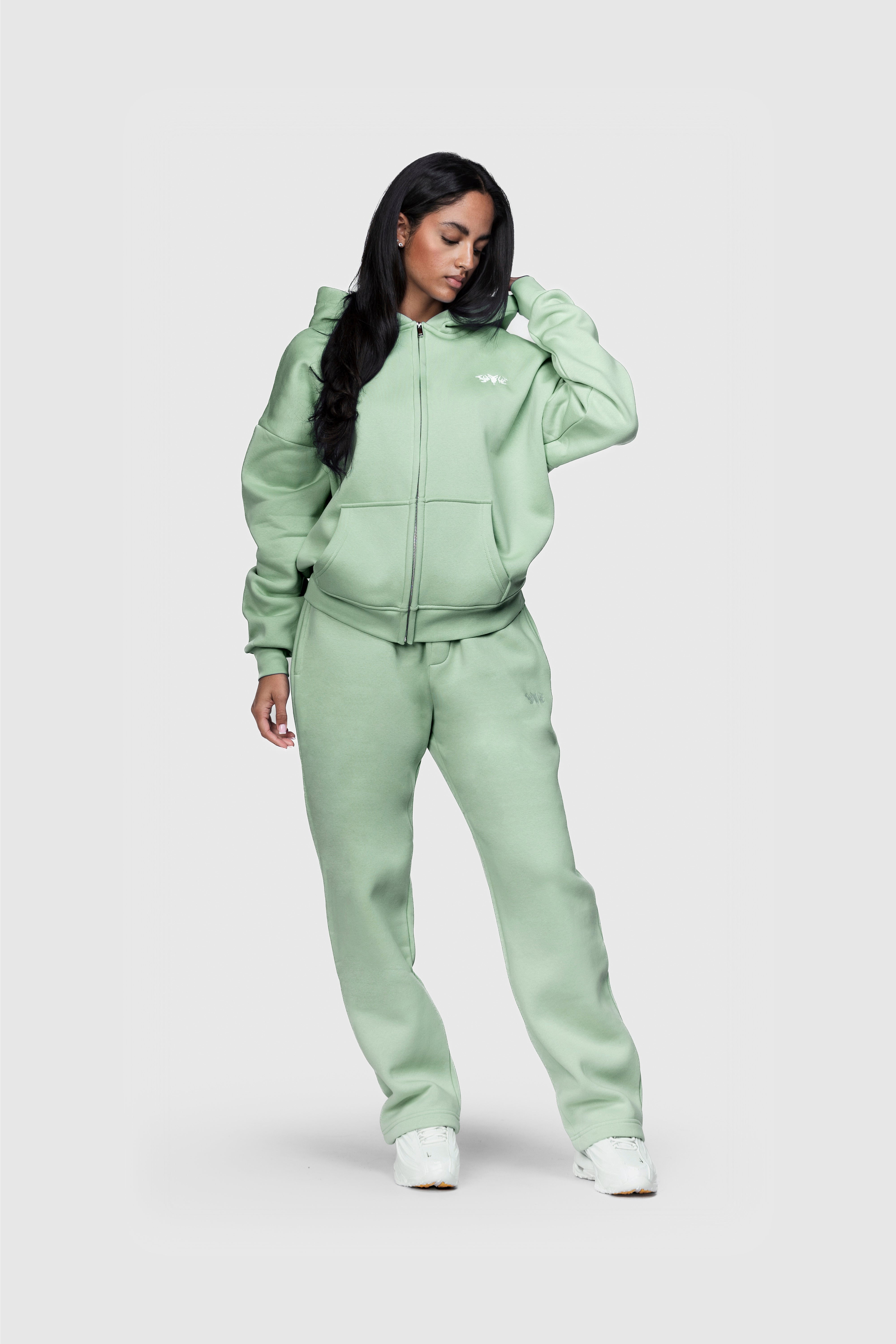 BASIC ZIP HOODIE MINT