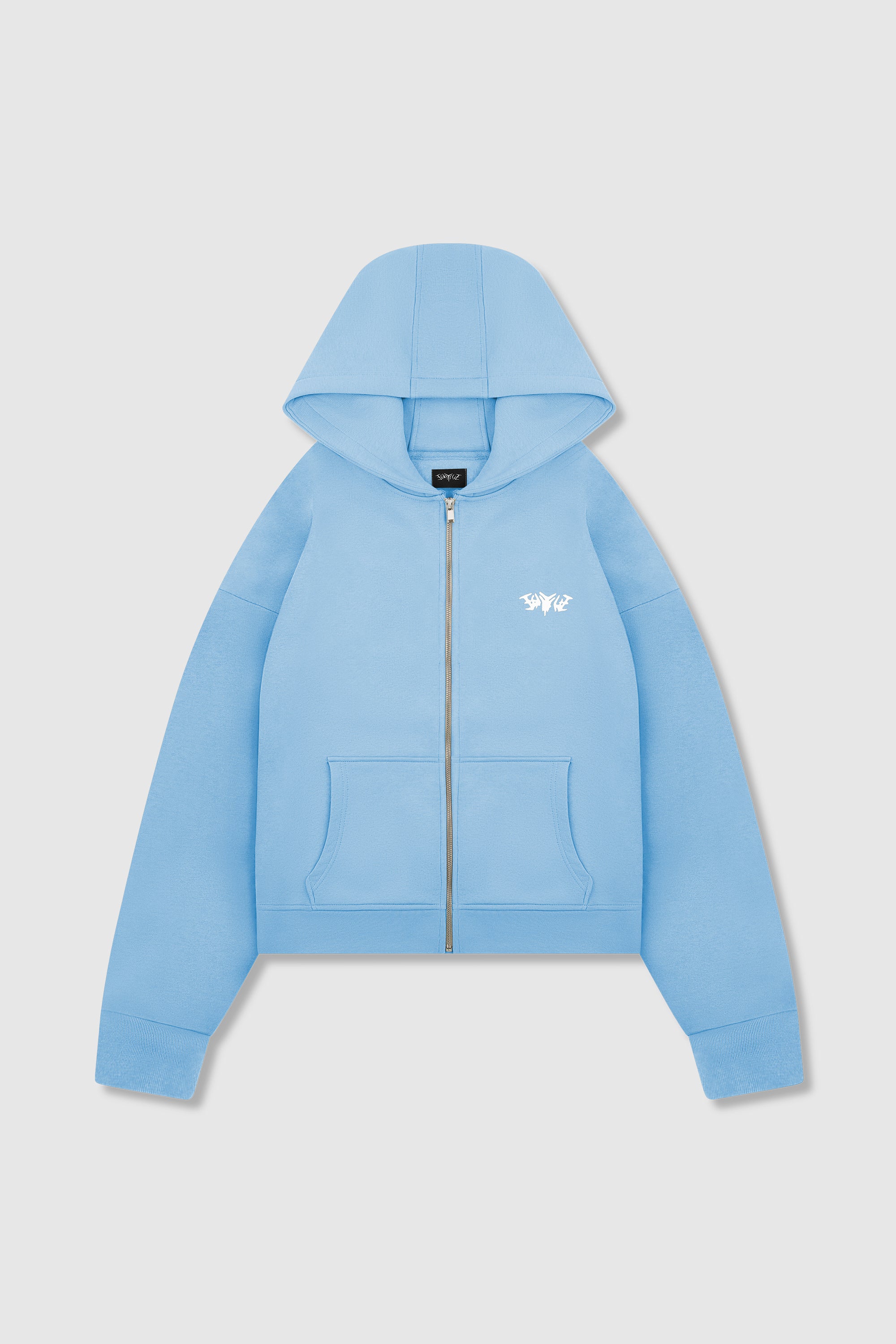 BASIC ZIP HOODIE BABYBLUE