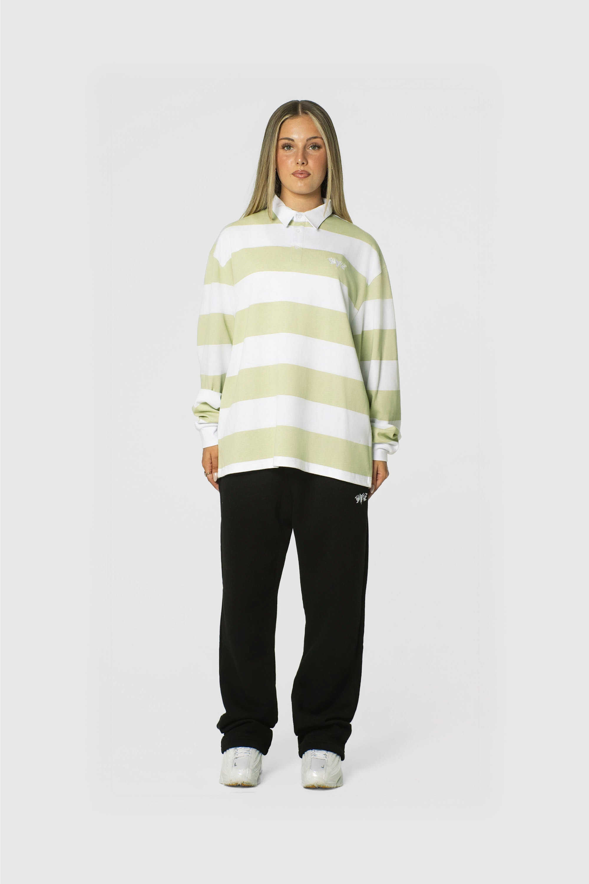 STRIPE POLO SHIRT LONG MINT