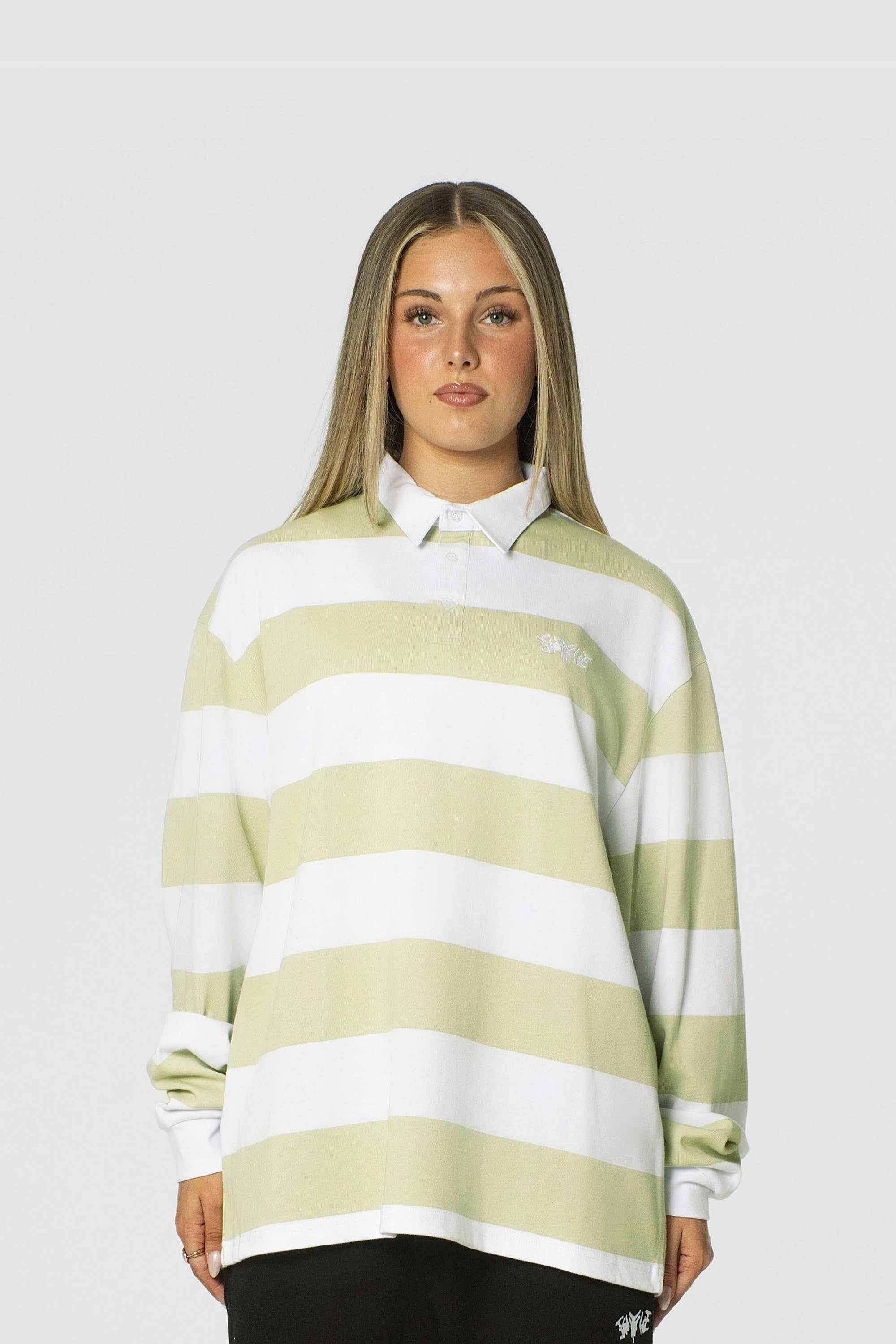 STRIPE POLO SHIRT LONG MINT