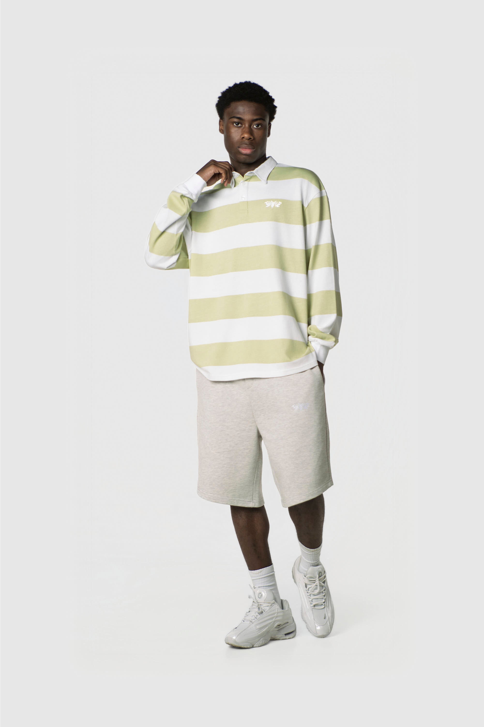 STRIPE POLO SHIRT LONG MINT