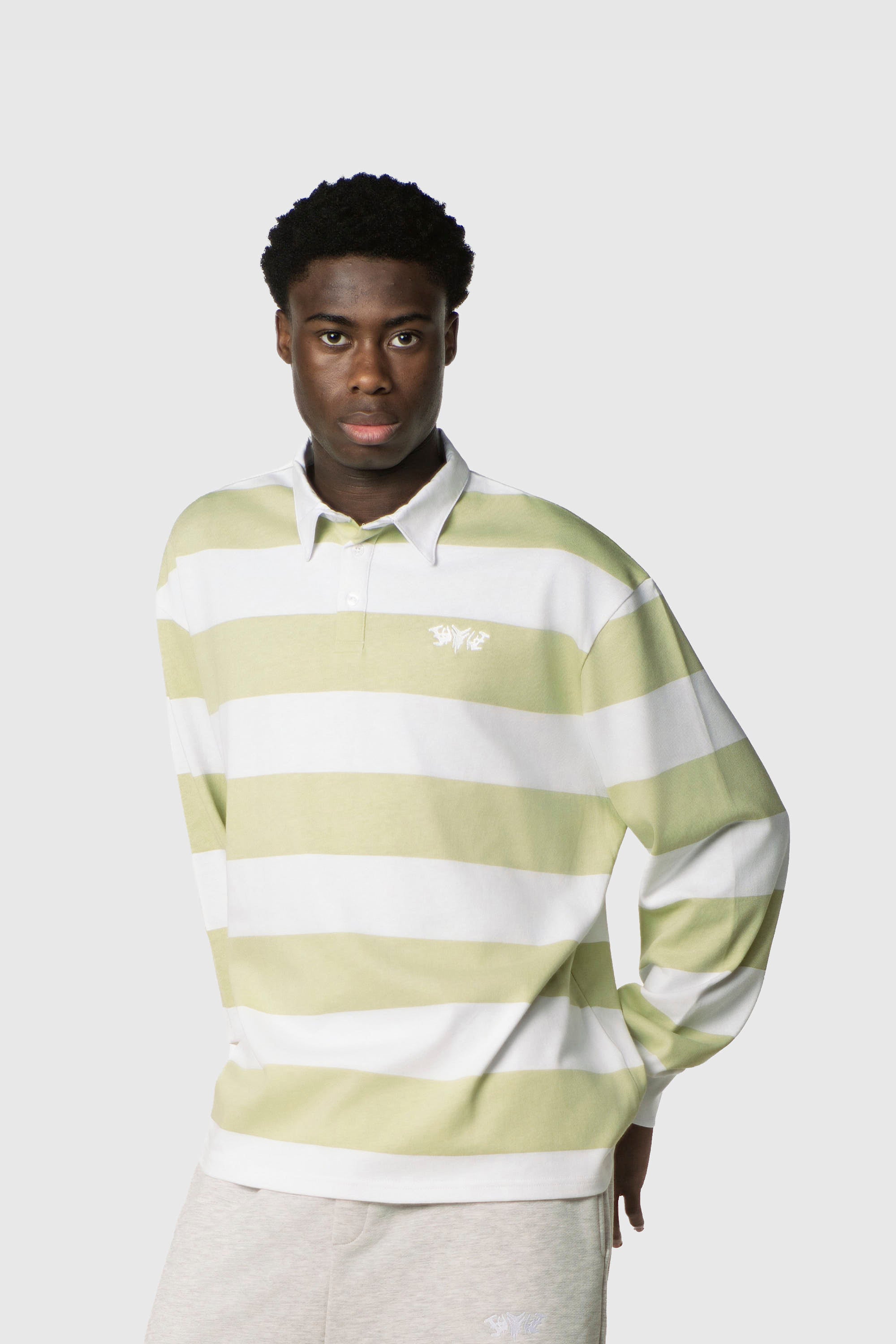 STRIPE POLO SHIRT LONG MINT