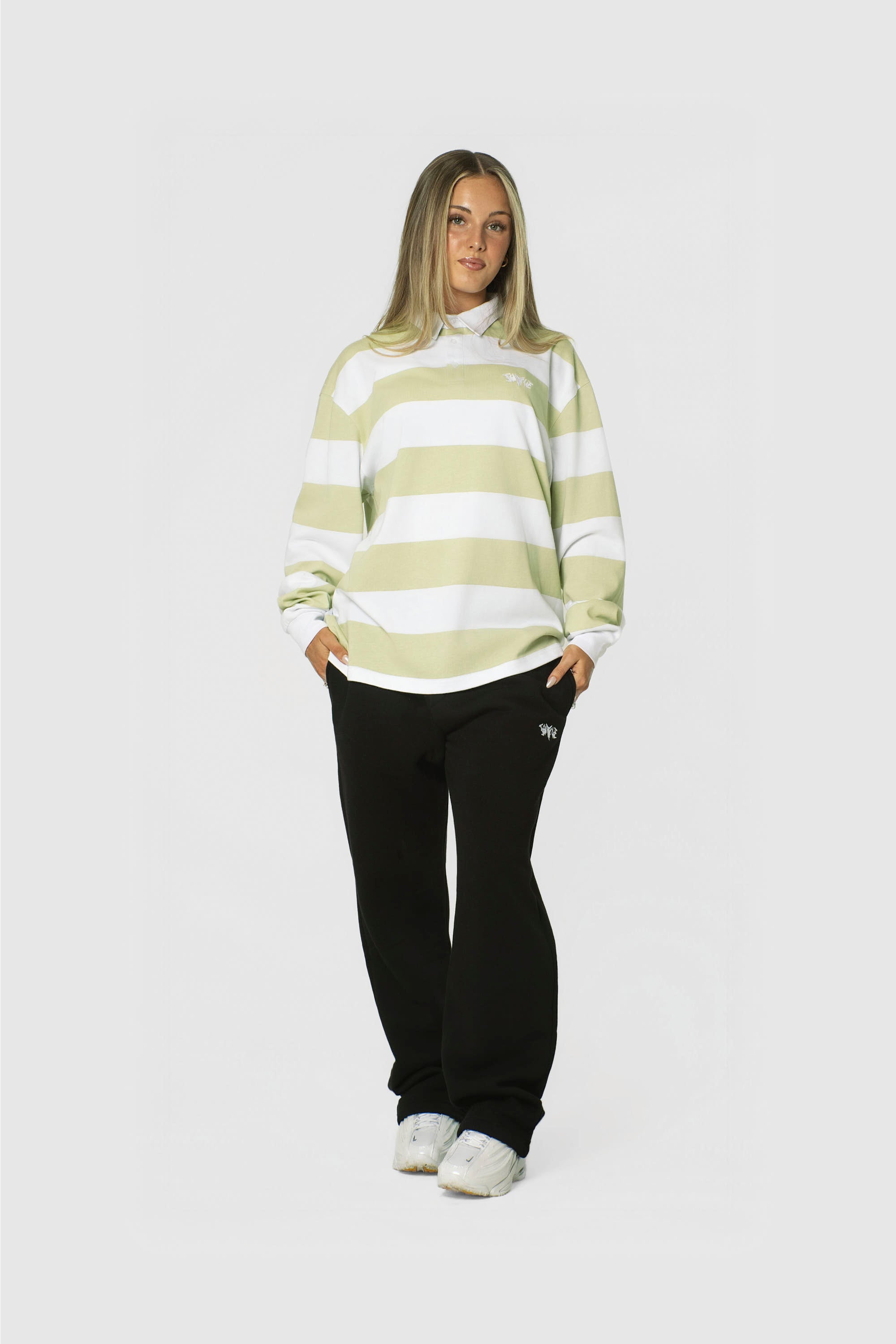 STRIPE POLO SHIRT LONG MINT